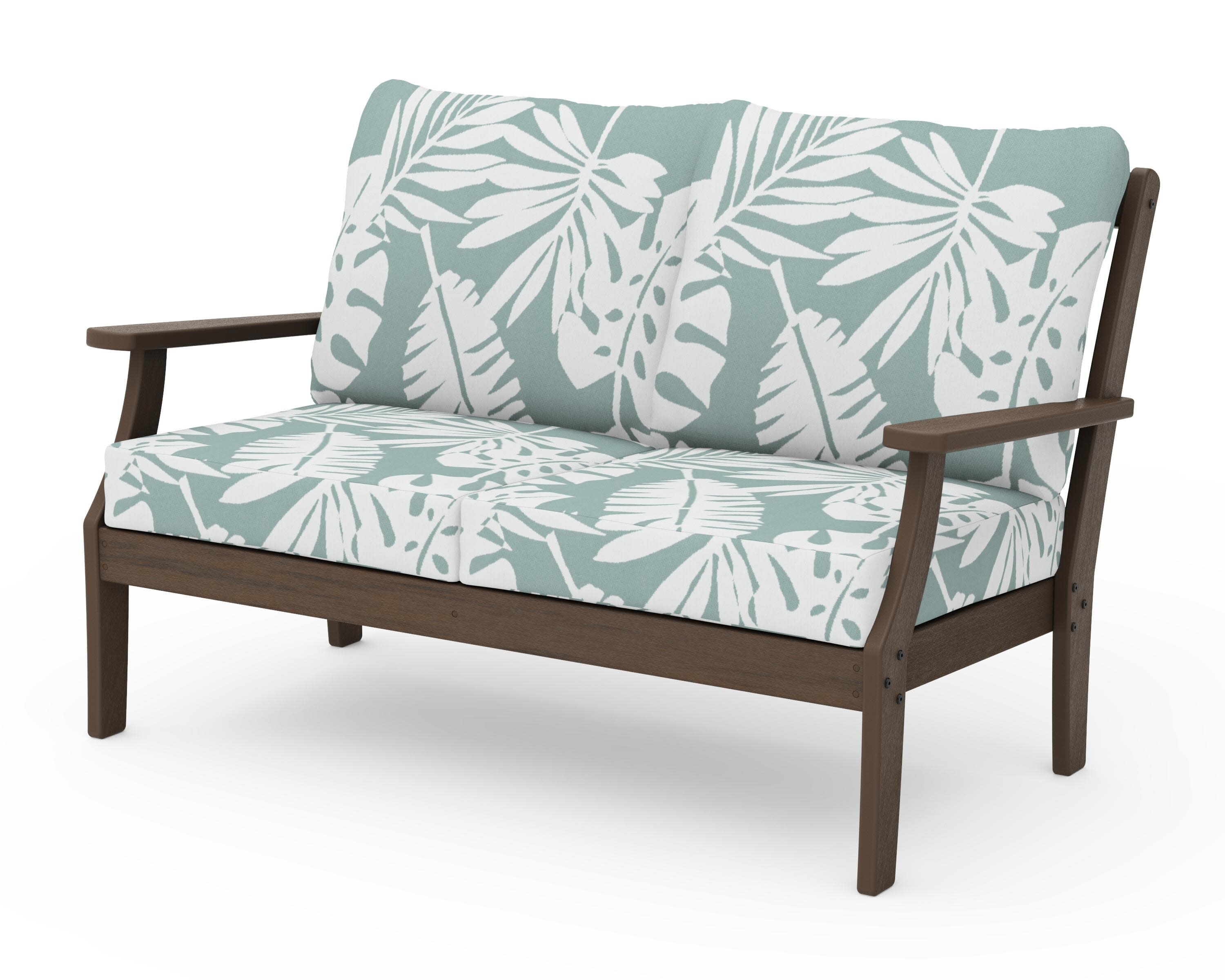 Braxton Deep Seating Loveseat in Kona / Leaf Glacier Spa
