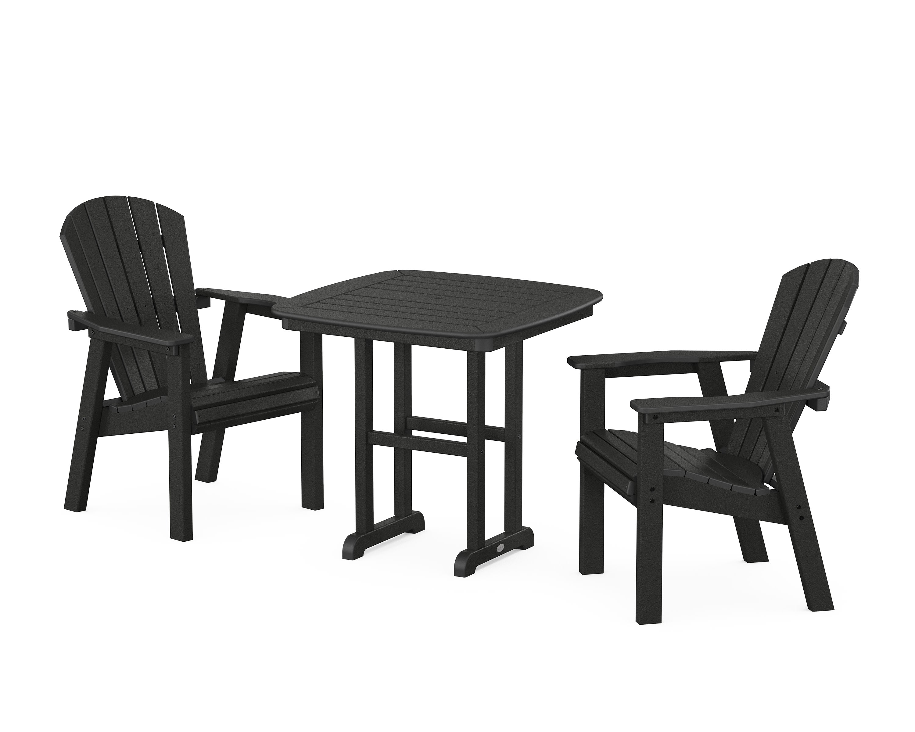 Seashell 3-Piece Dining Set in Black