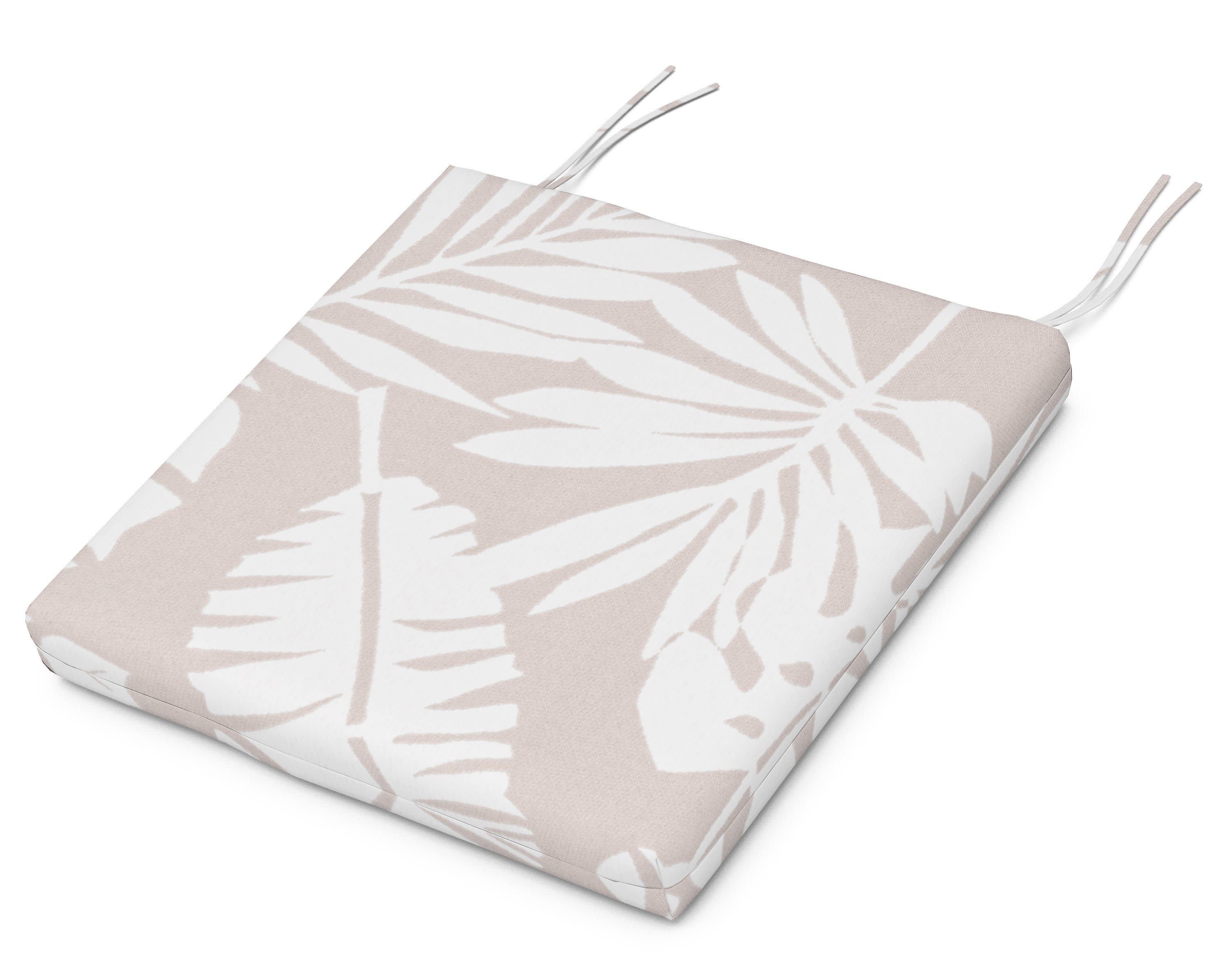 Acadia Dining Arm Seat Pad in Leaf Dune Burlap
