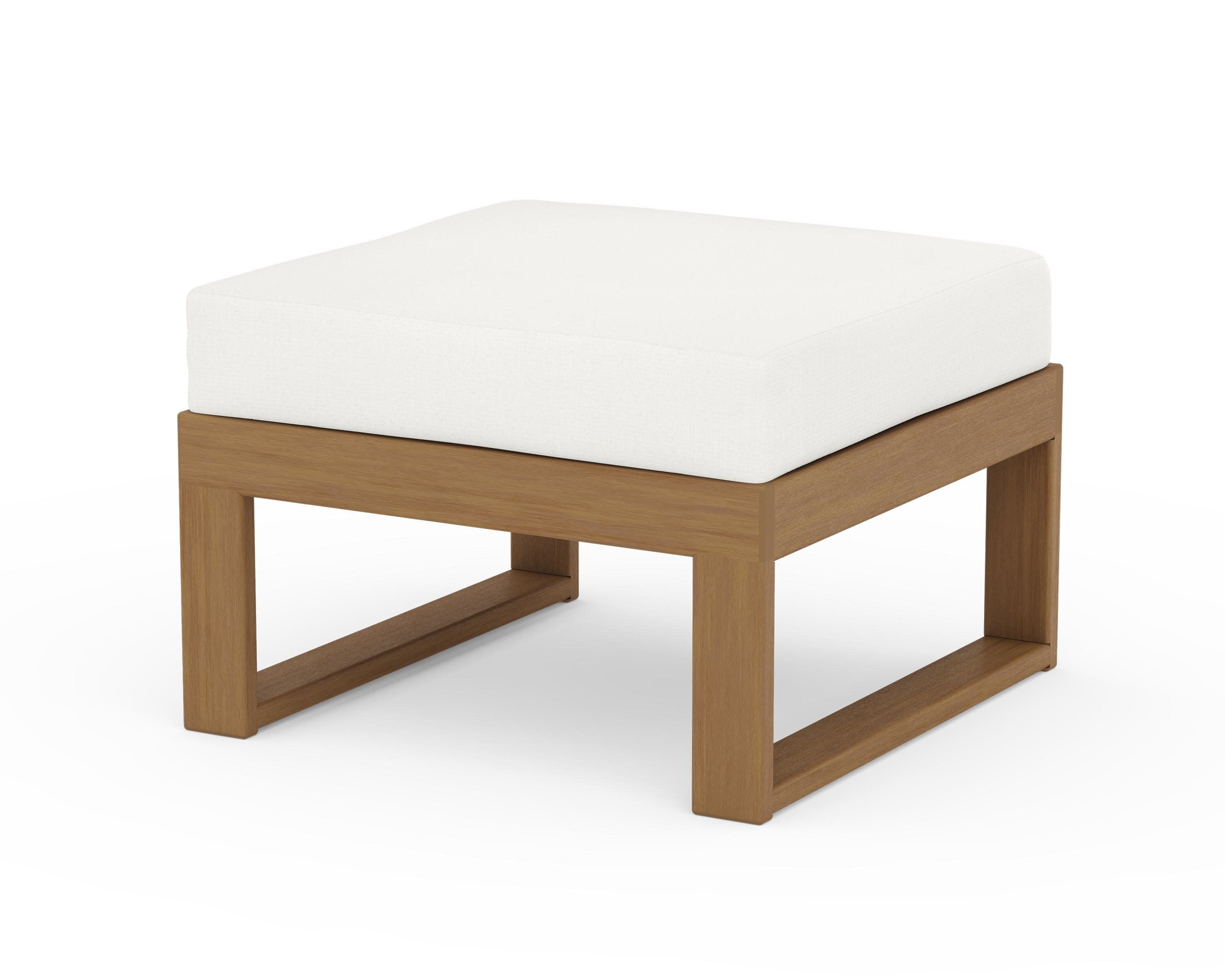 Modular Ottoman - Modern in Natural / Natural Linen