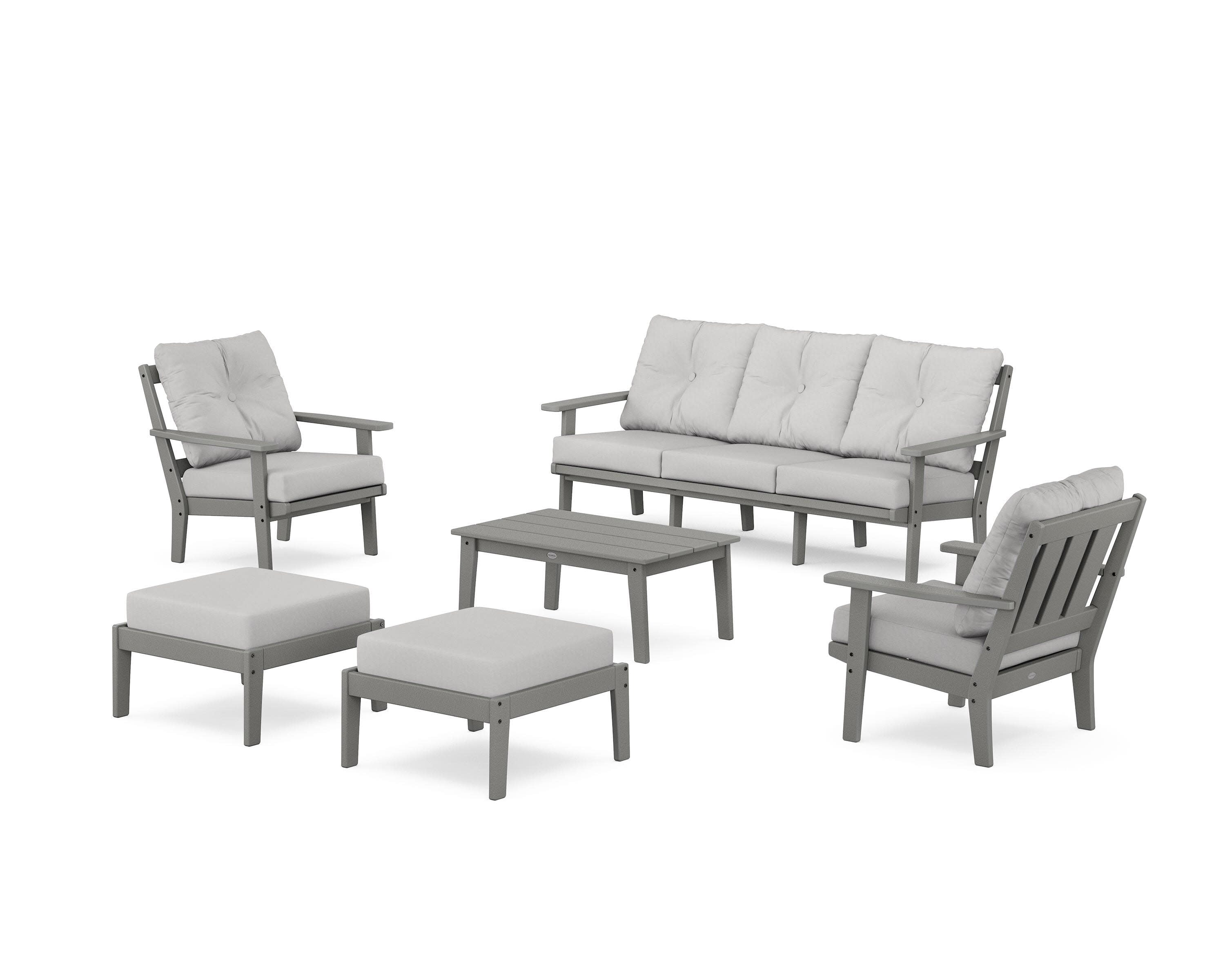 Oxford 6-Piece Lounge Sofa Set in Slate Grey / Diamond in the Rough