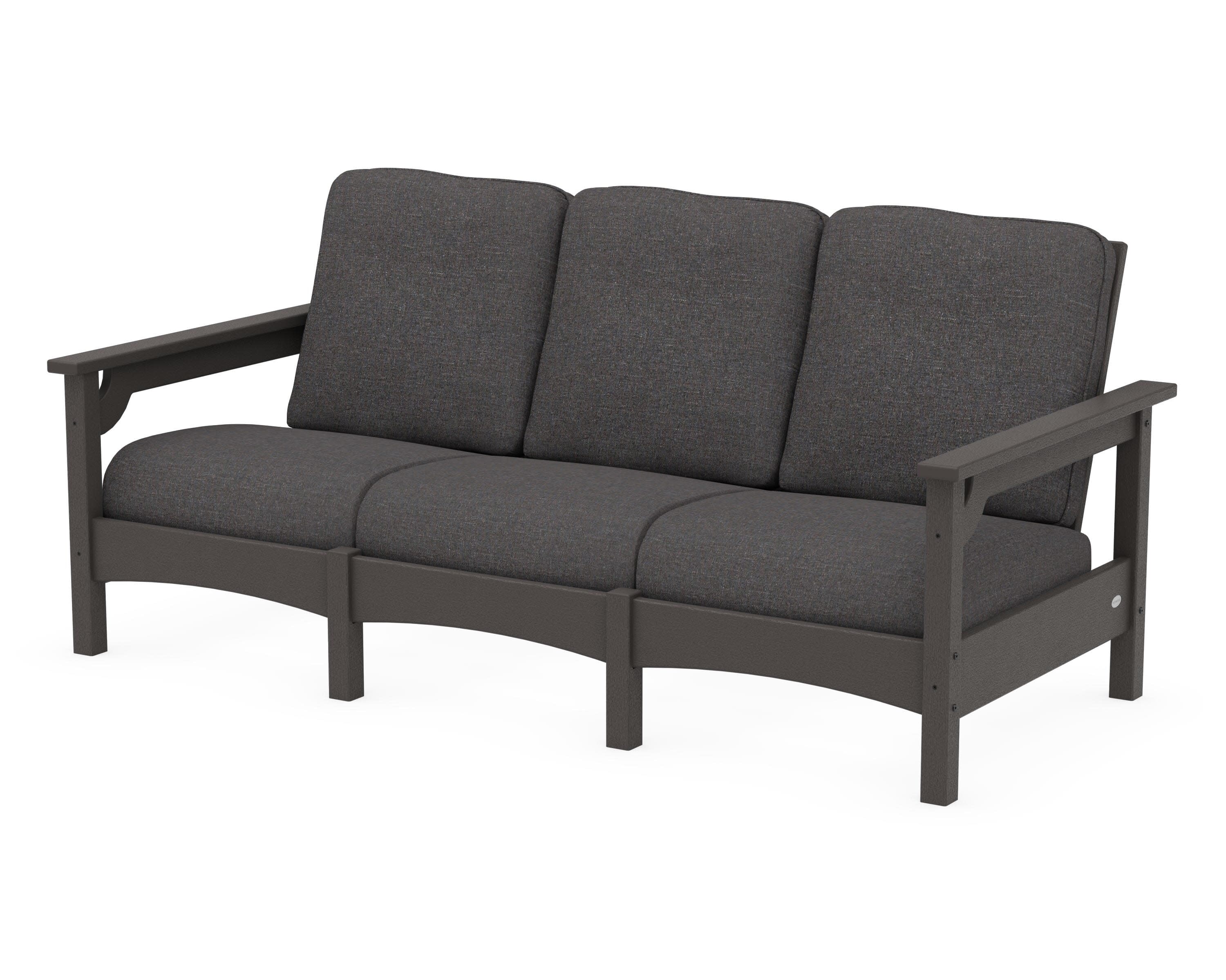 Club Sofa in Vintage Coffee / Ash Charcoal