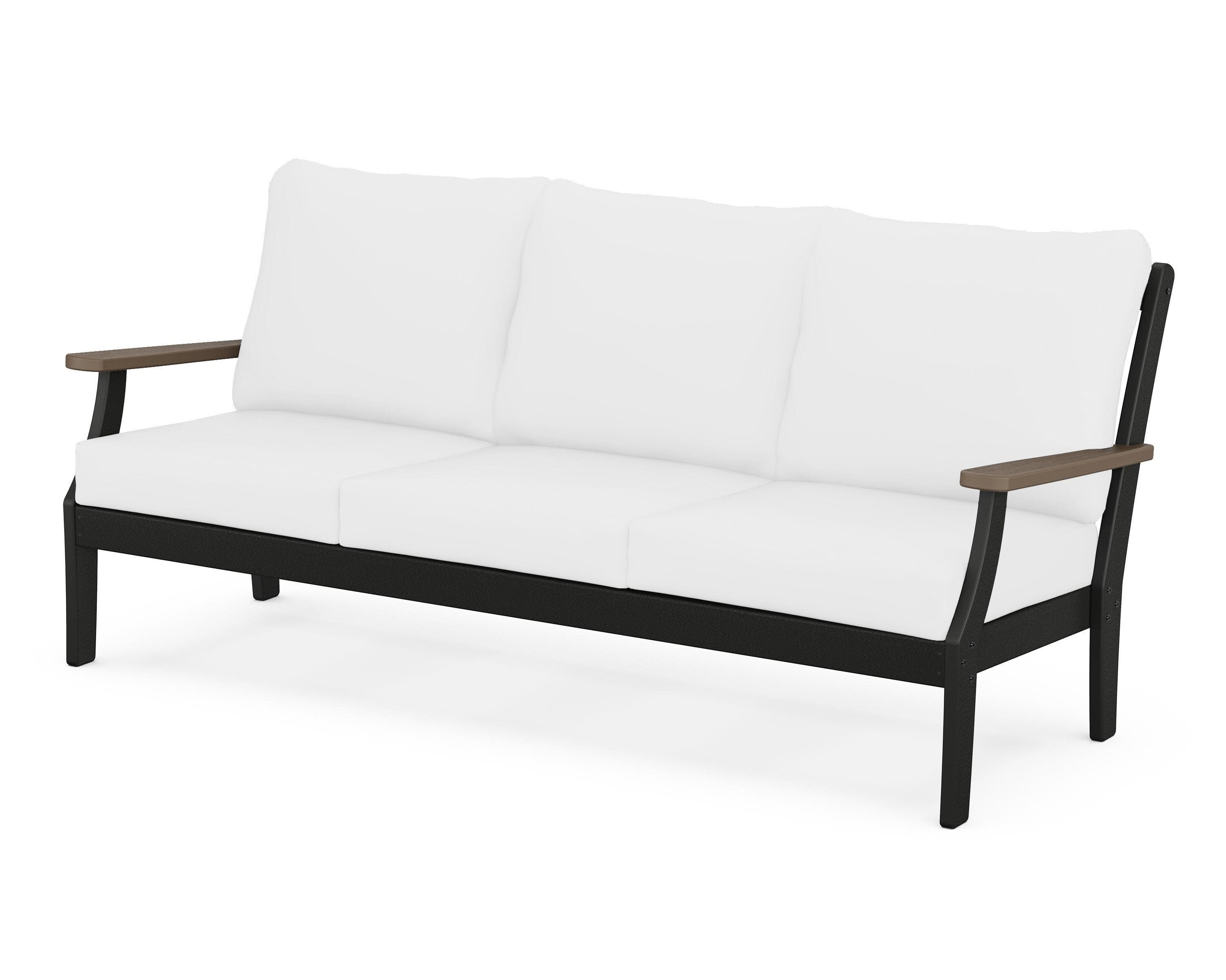 Braxton Deep Seating Sofa in Black / Kona / Natural