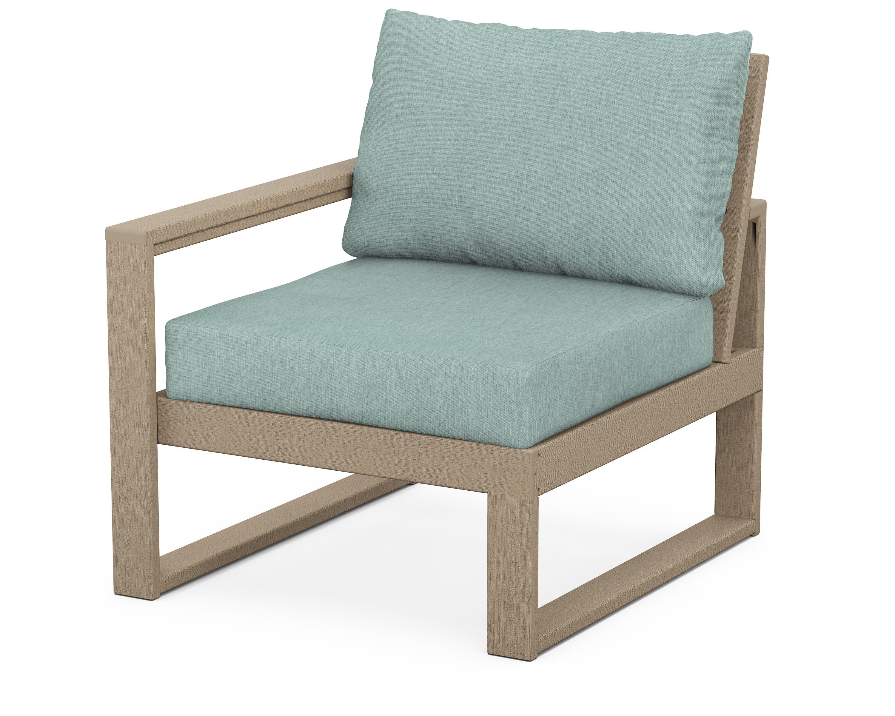 EDGE Modular Left Arm Chair in Vintage Sahara / Glacier Spa