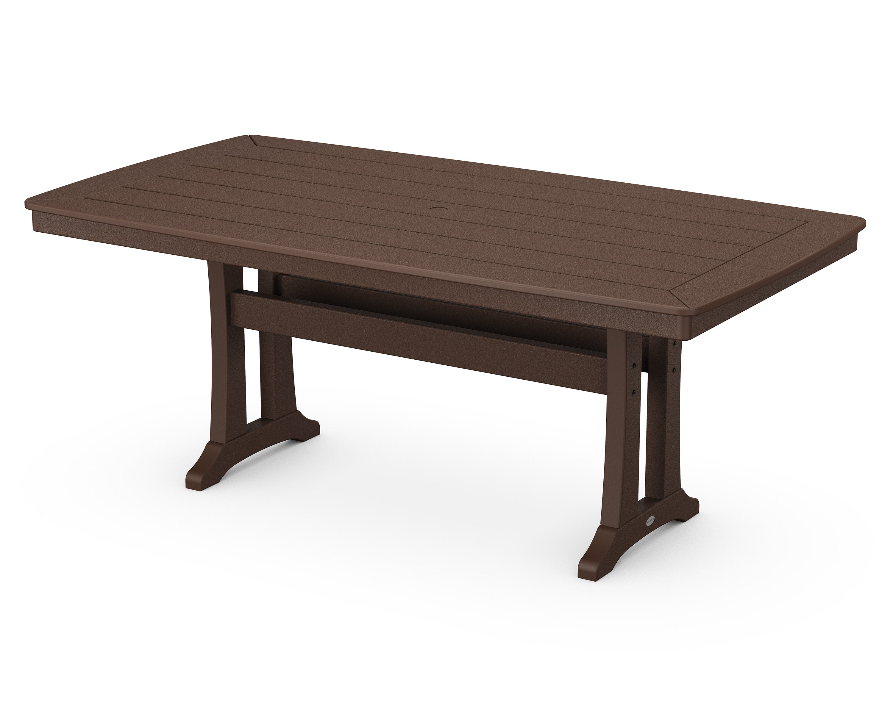 Nautical Trestle 38" x 73" Dining Table in Mahogany