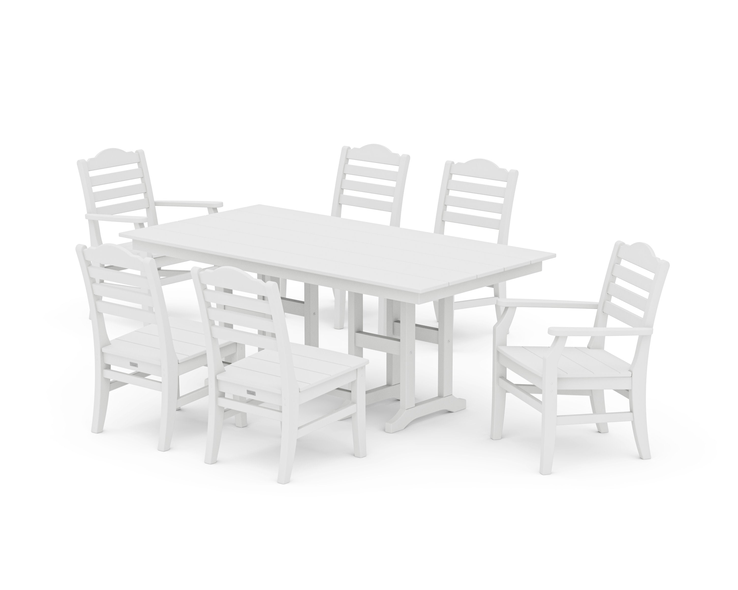 Savannah 7-Piece Farmhouse Dining Set in White