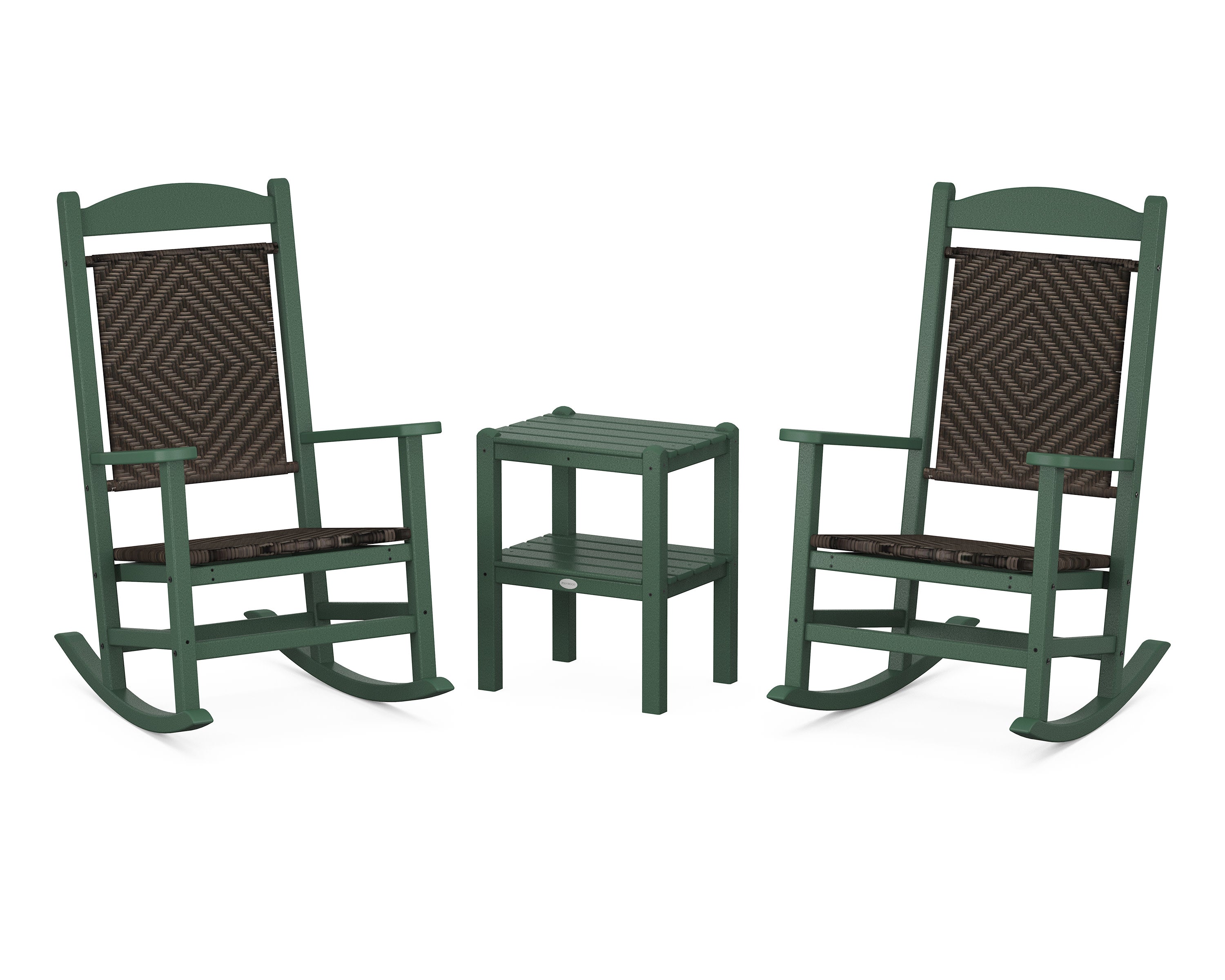 Presidential Woven Rocker 3-Piece Set in Green / Cahaba