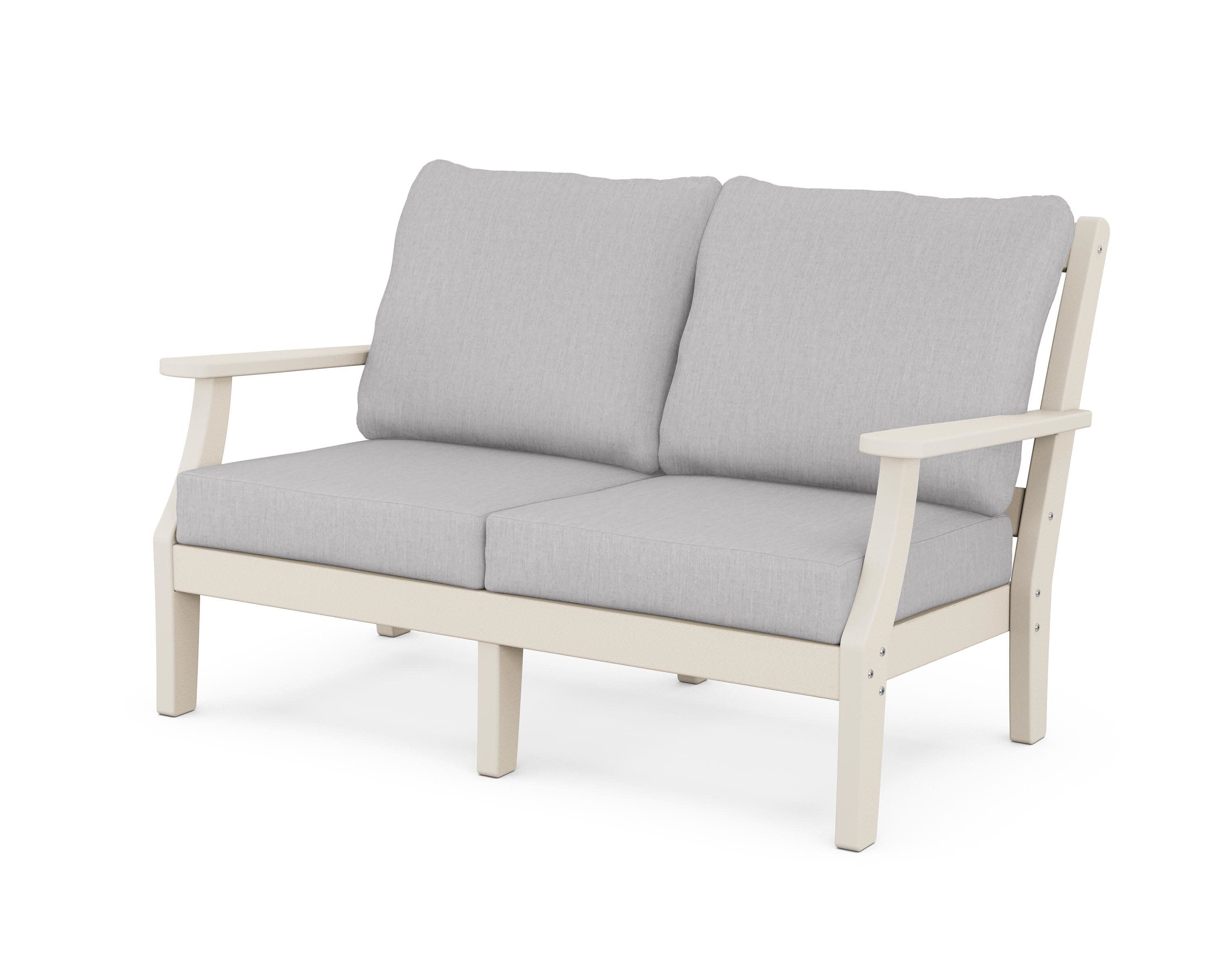 Chinoiserie Deep Seating Loveseat in Sand / Granite