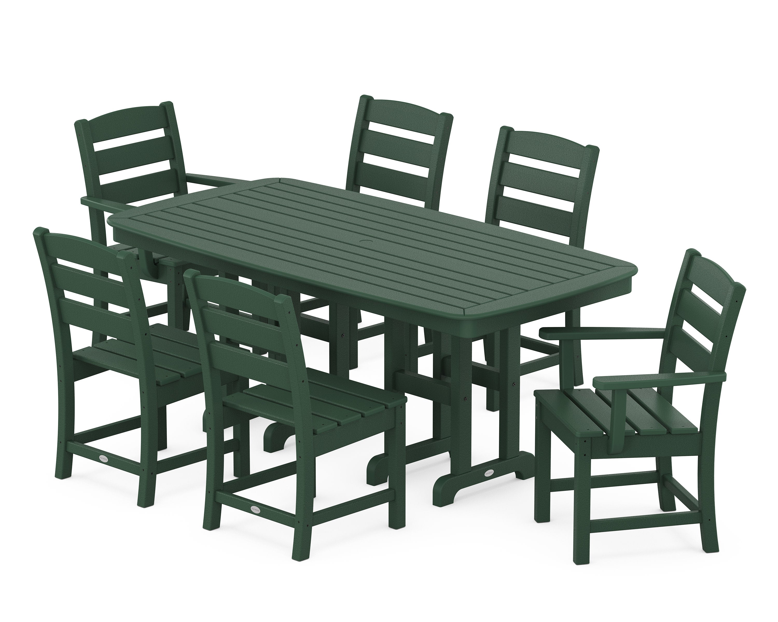 Lakeside 7-Piece Dining Set in Green