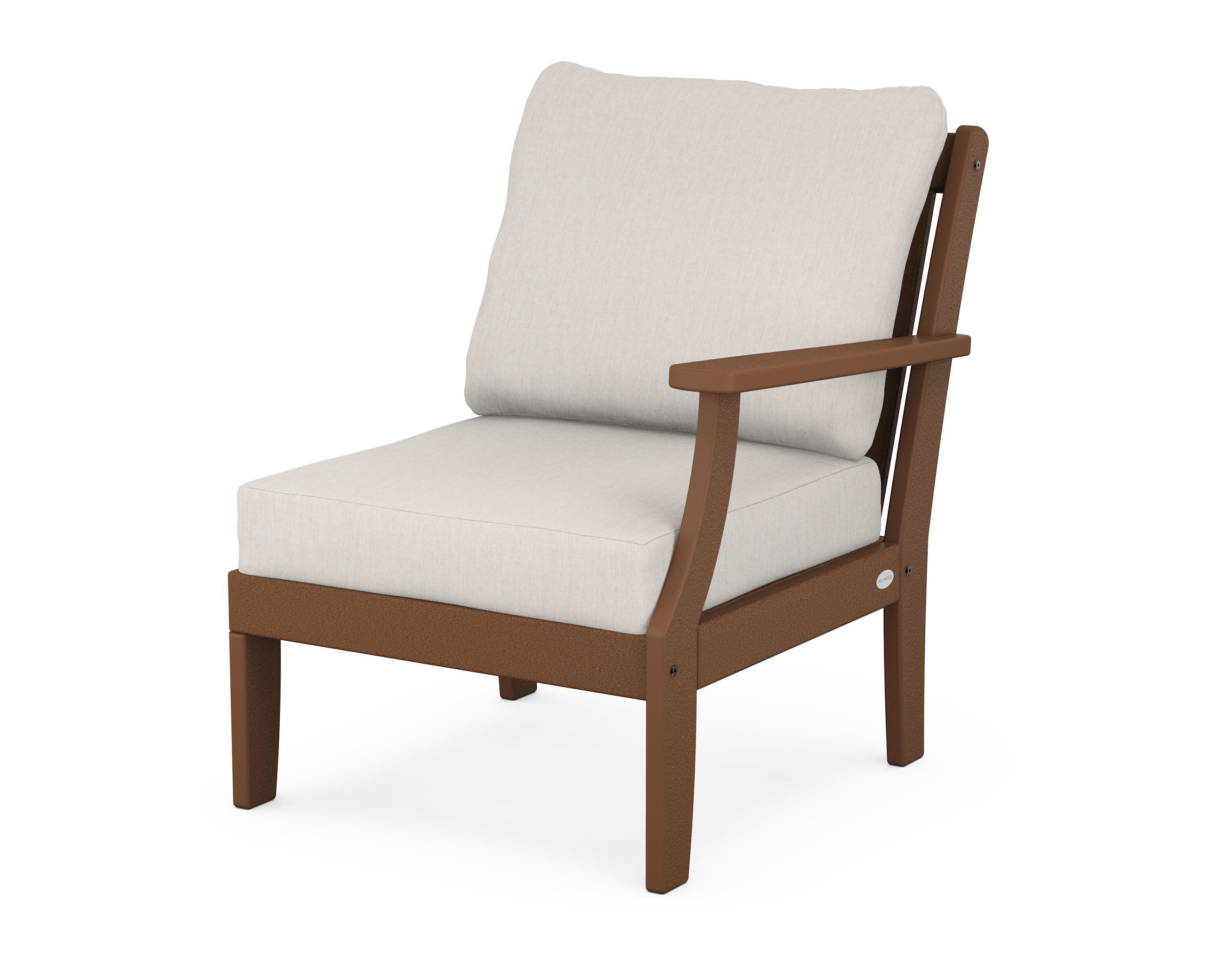 Braxton Modular Right Arm Chair in Teak / Cast Ash