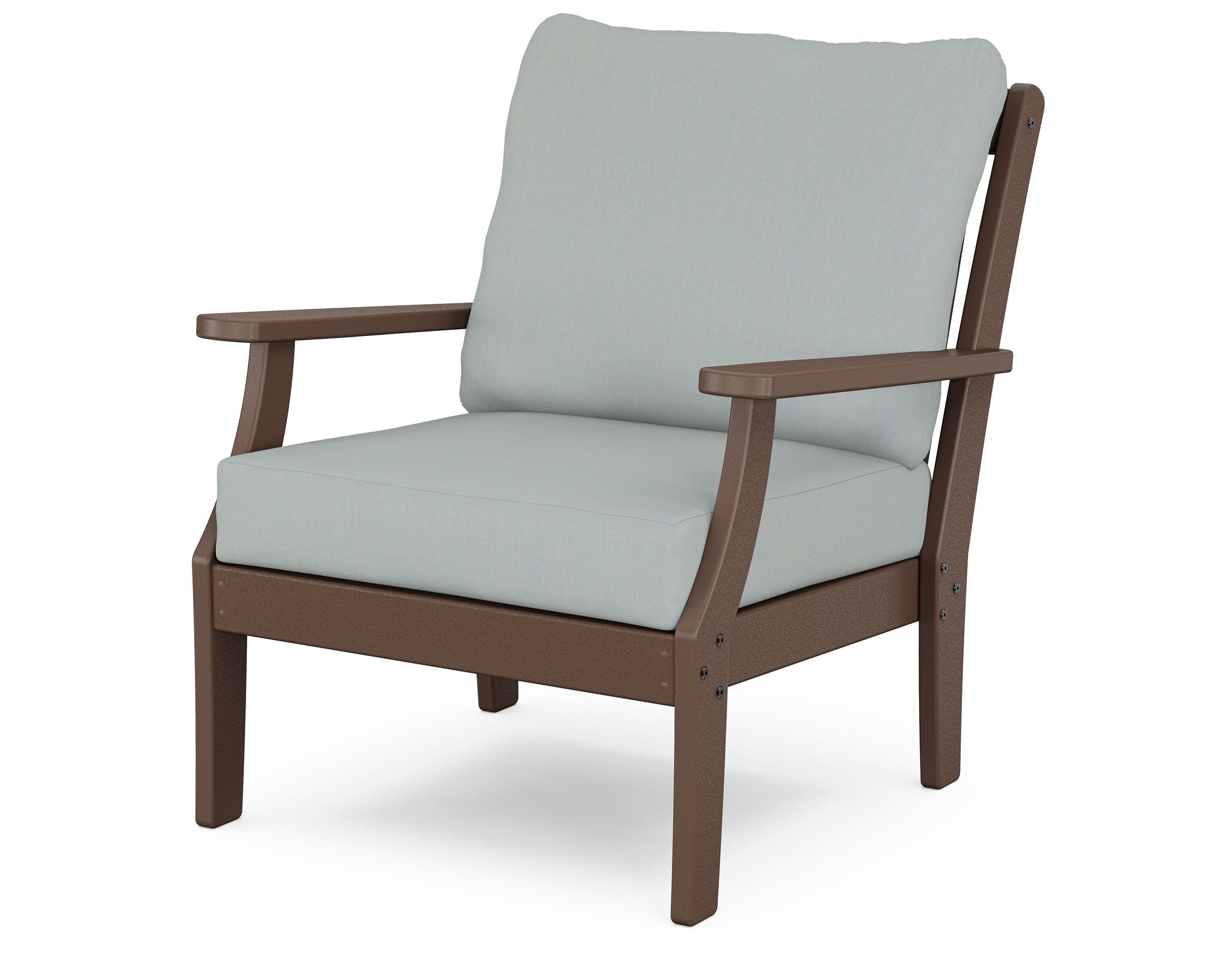 Braxton Deep Seating Chair in Mahogany / Spa