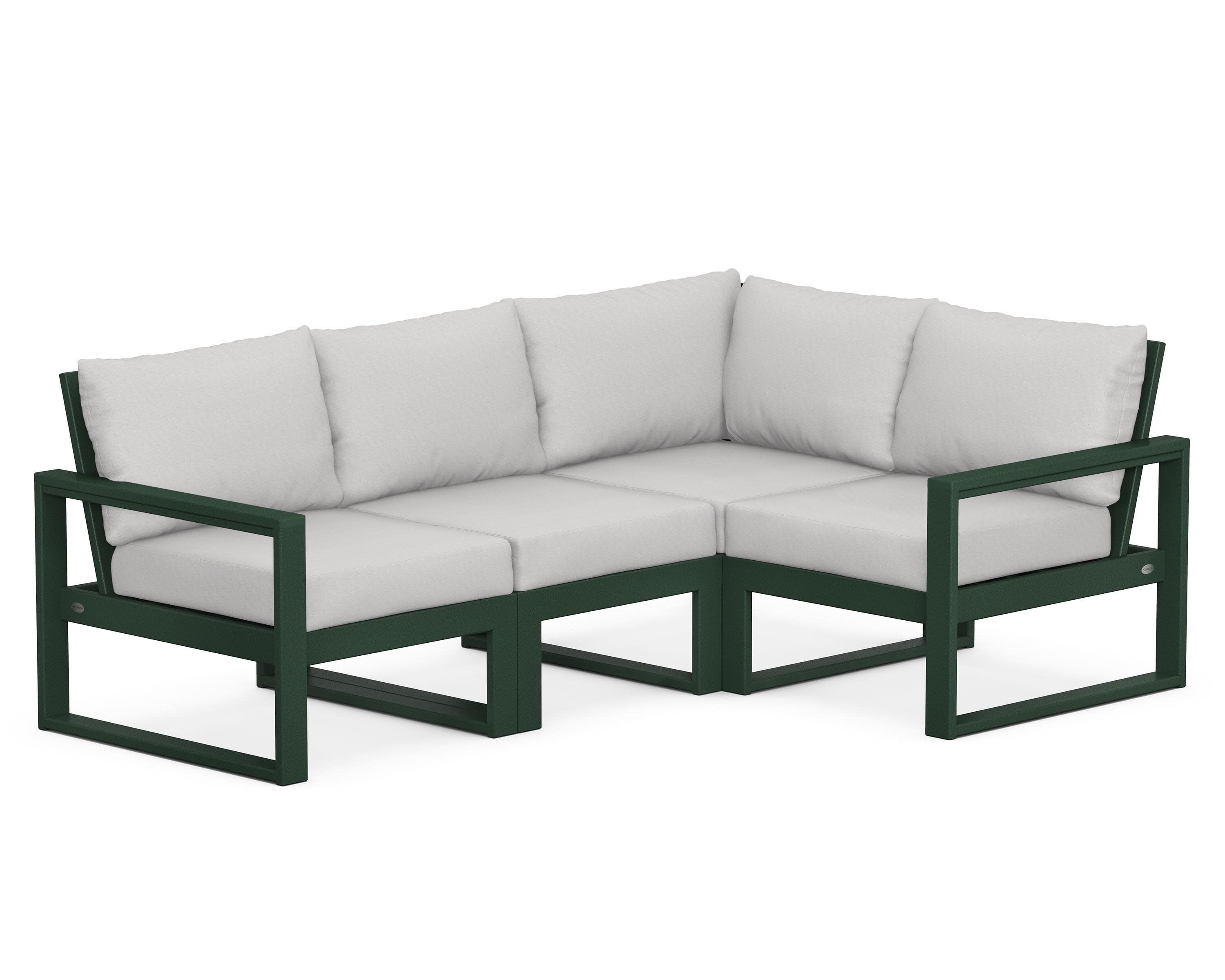 EDGE 4-Piece Modular Deep Seating Set in Green / Diamond in the Rough