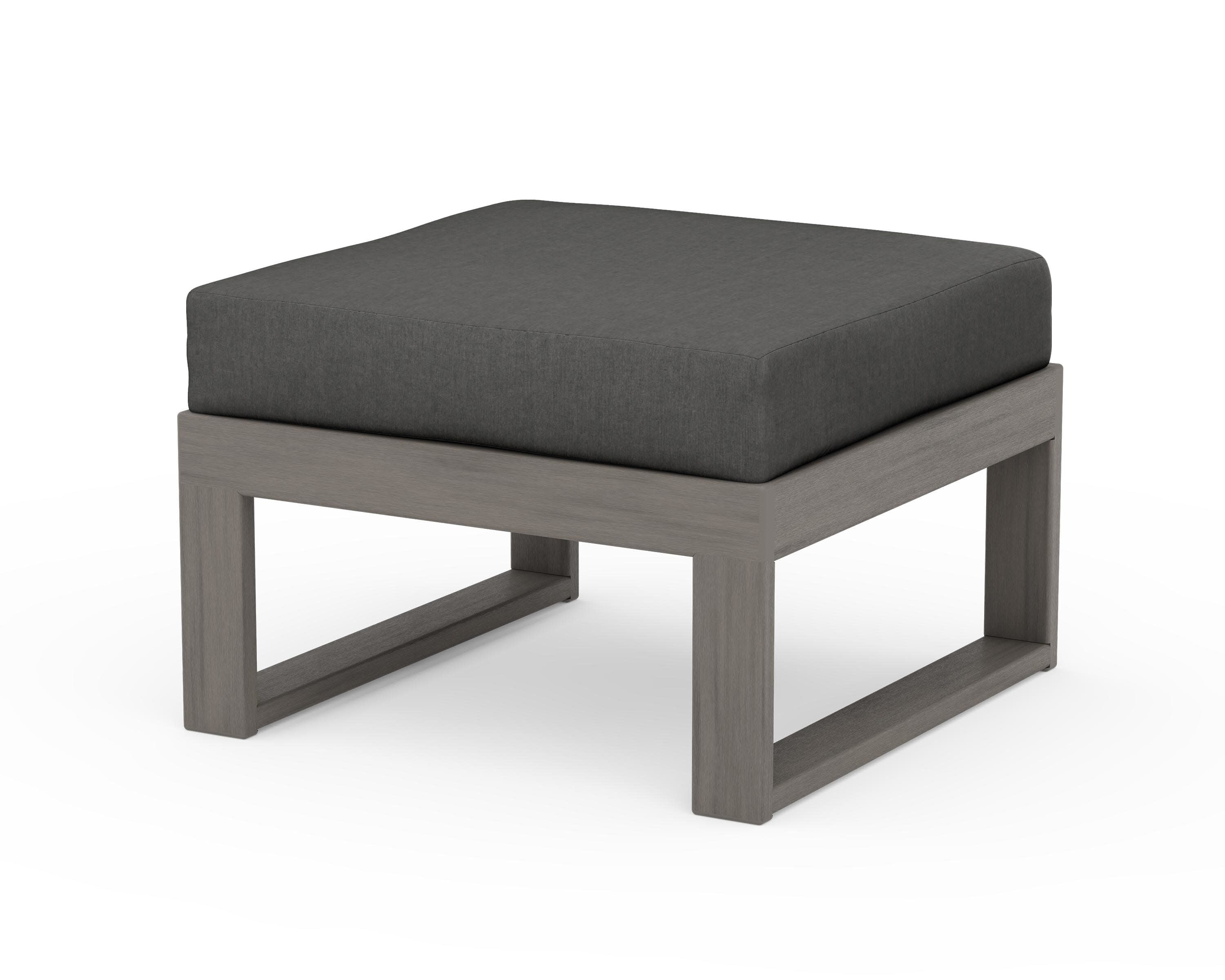 Modular Ottoman - Modern in Driftwood / Spectrum Carbon