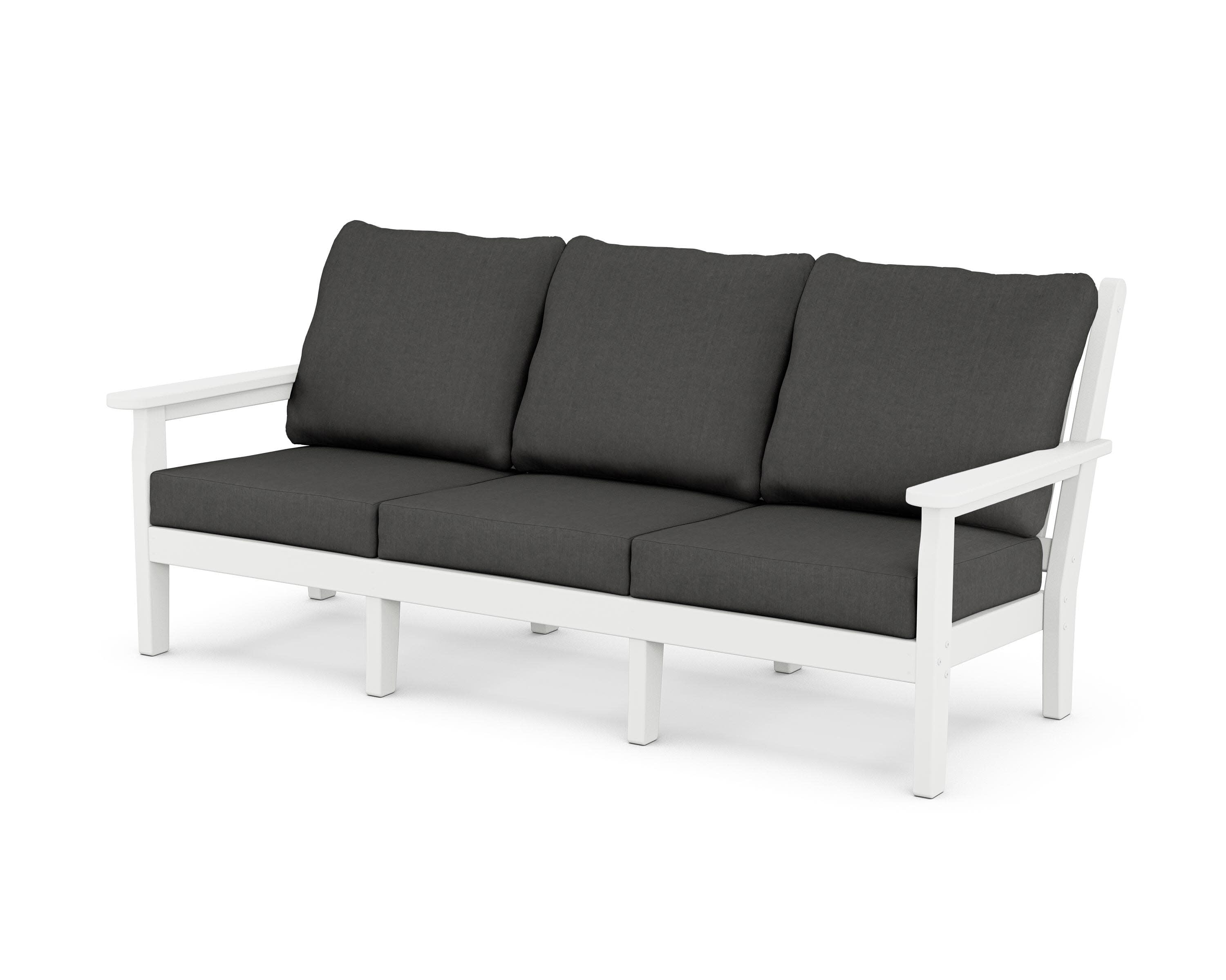 Chippendale Deep Seating Sofa in White / Spectrum Carbon