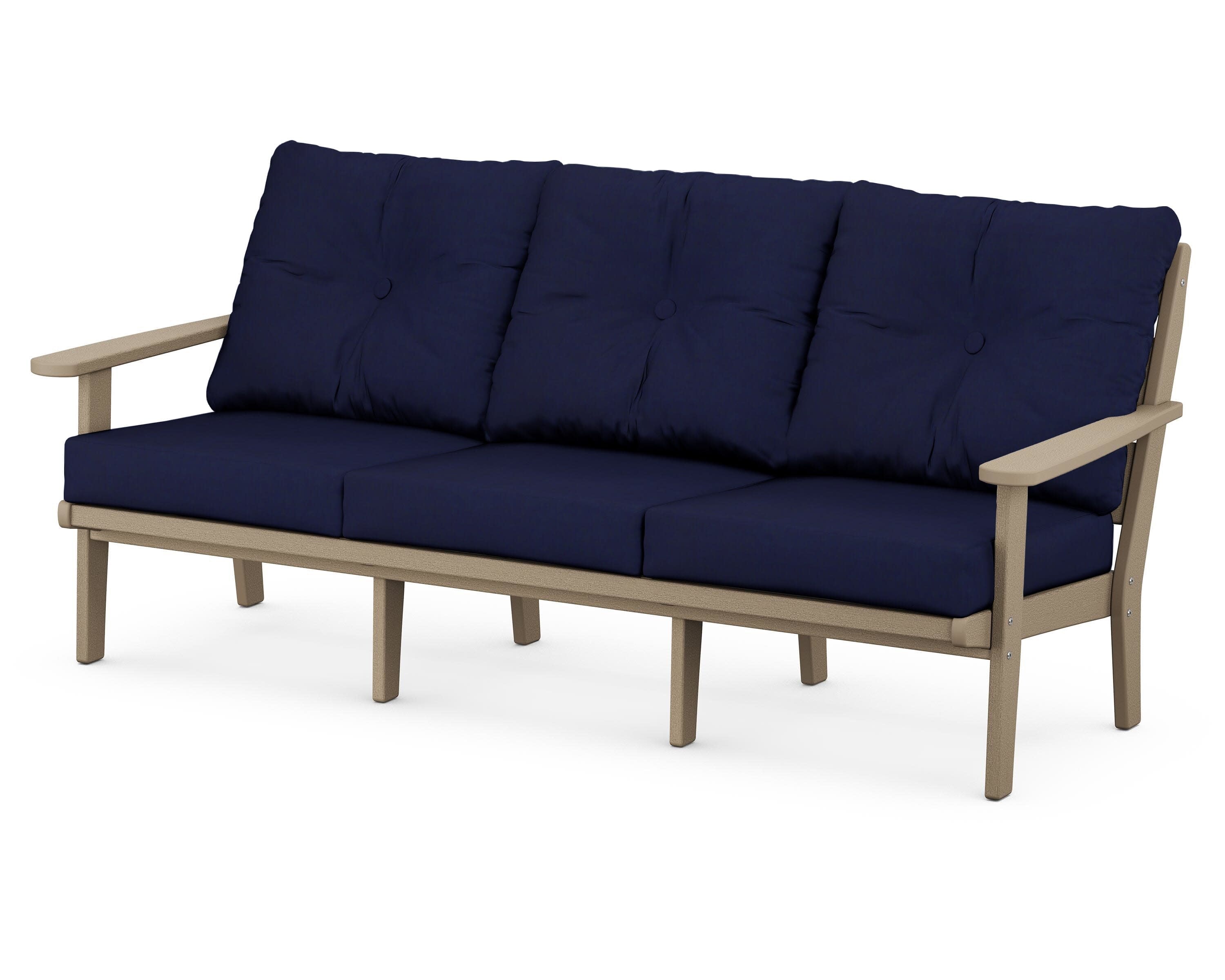 Lakeside Deep Seating Sofa in Vintage Sahara / Navy