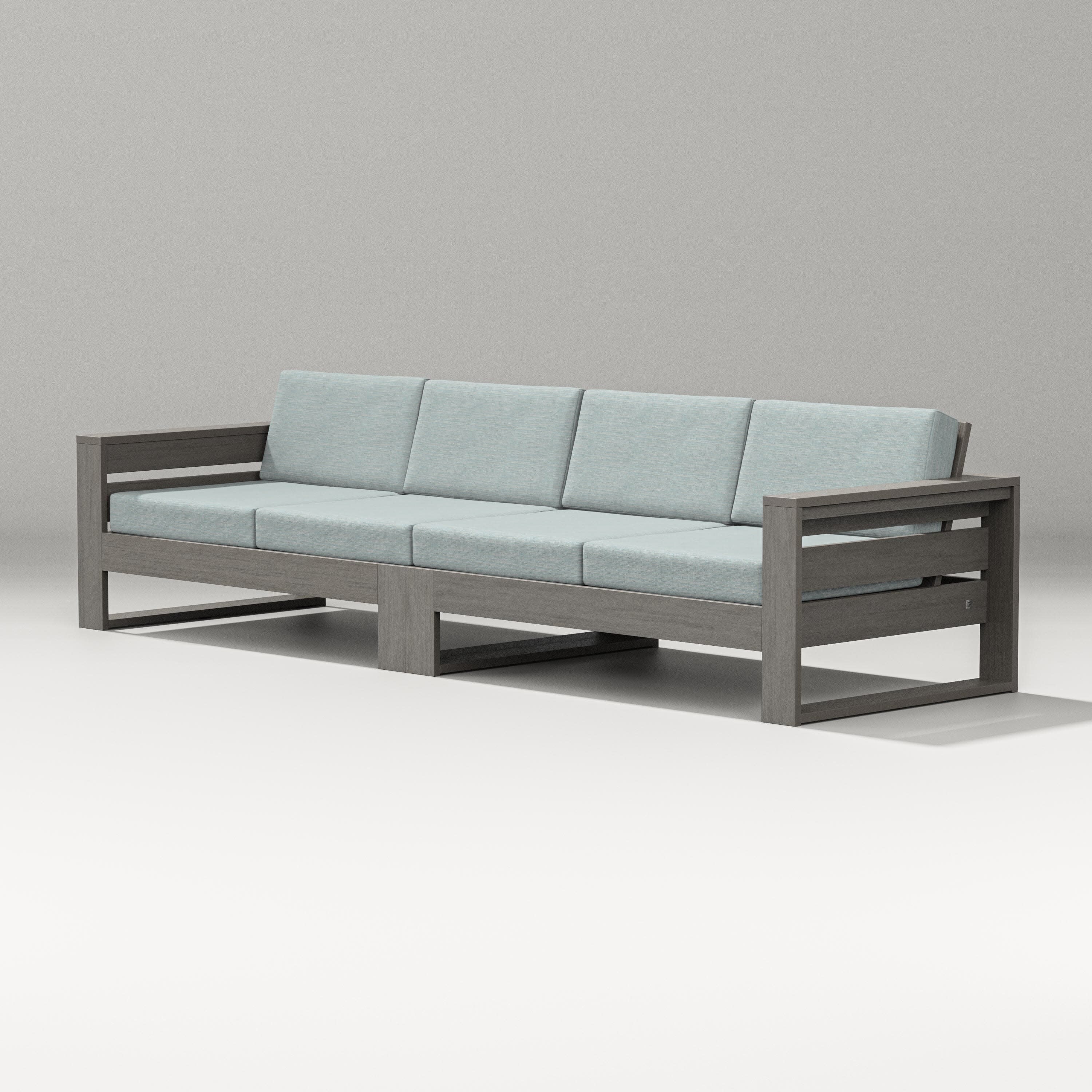 Latitude Straight Sectional in Driftwood / Soothe Mist