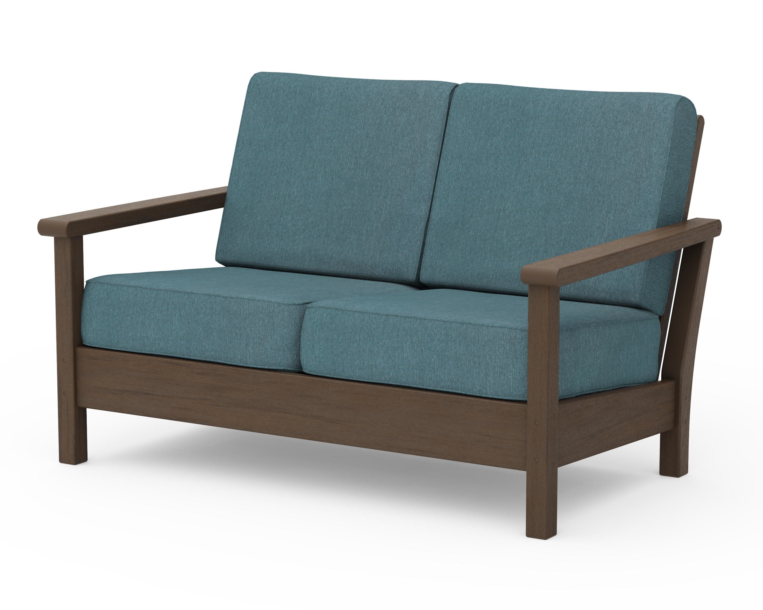 Harbour Deep Seating Loveseat in Kona / Ocean Teal
