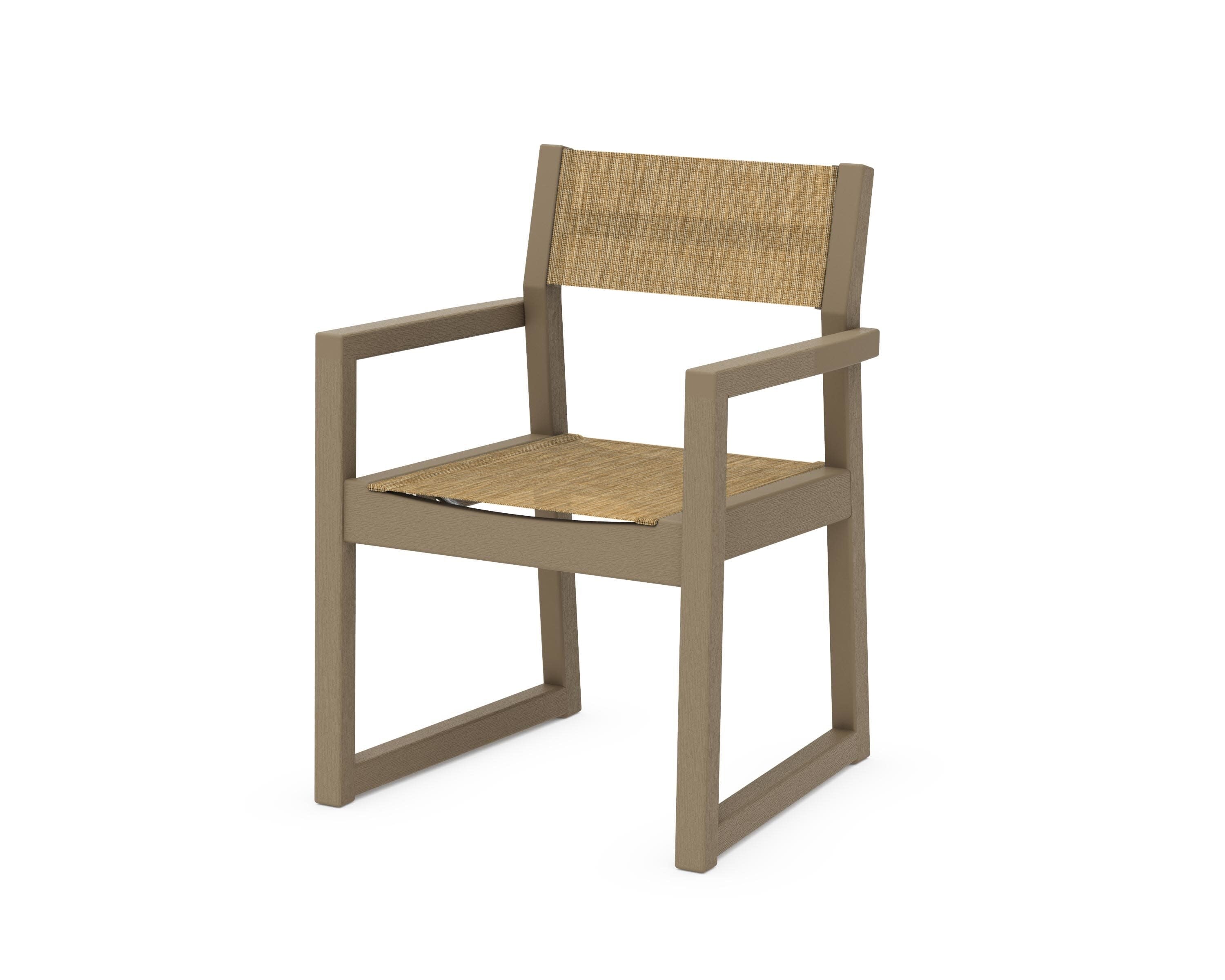 EDGE Sling Dining Arm Chair in Vintage Sahara / Burlap Sling