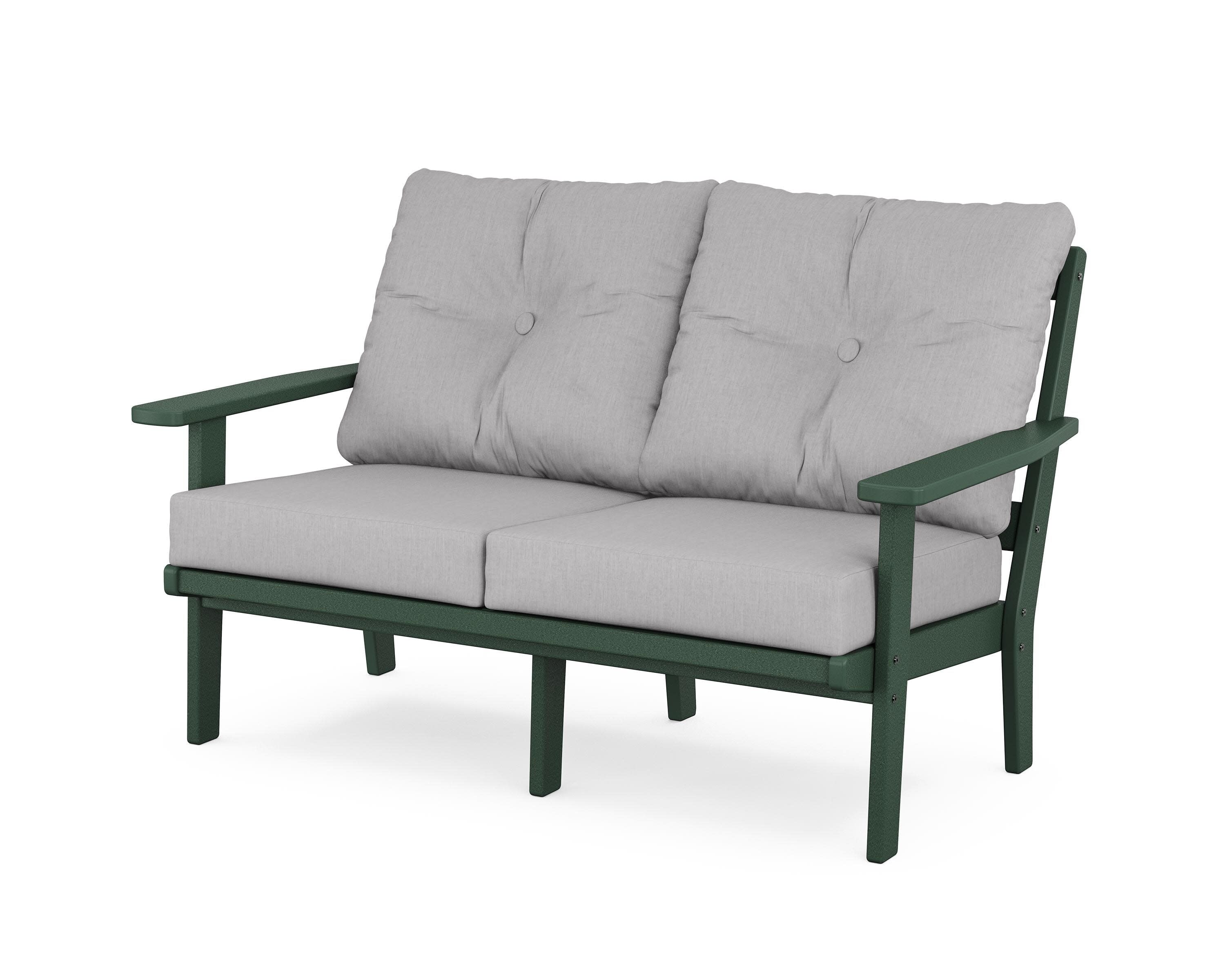 Oxford Deep SeatingLoveseat in Green / Granite