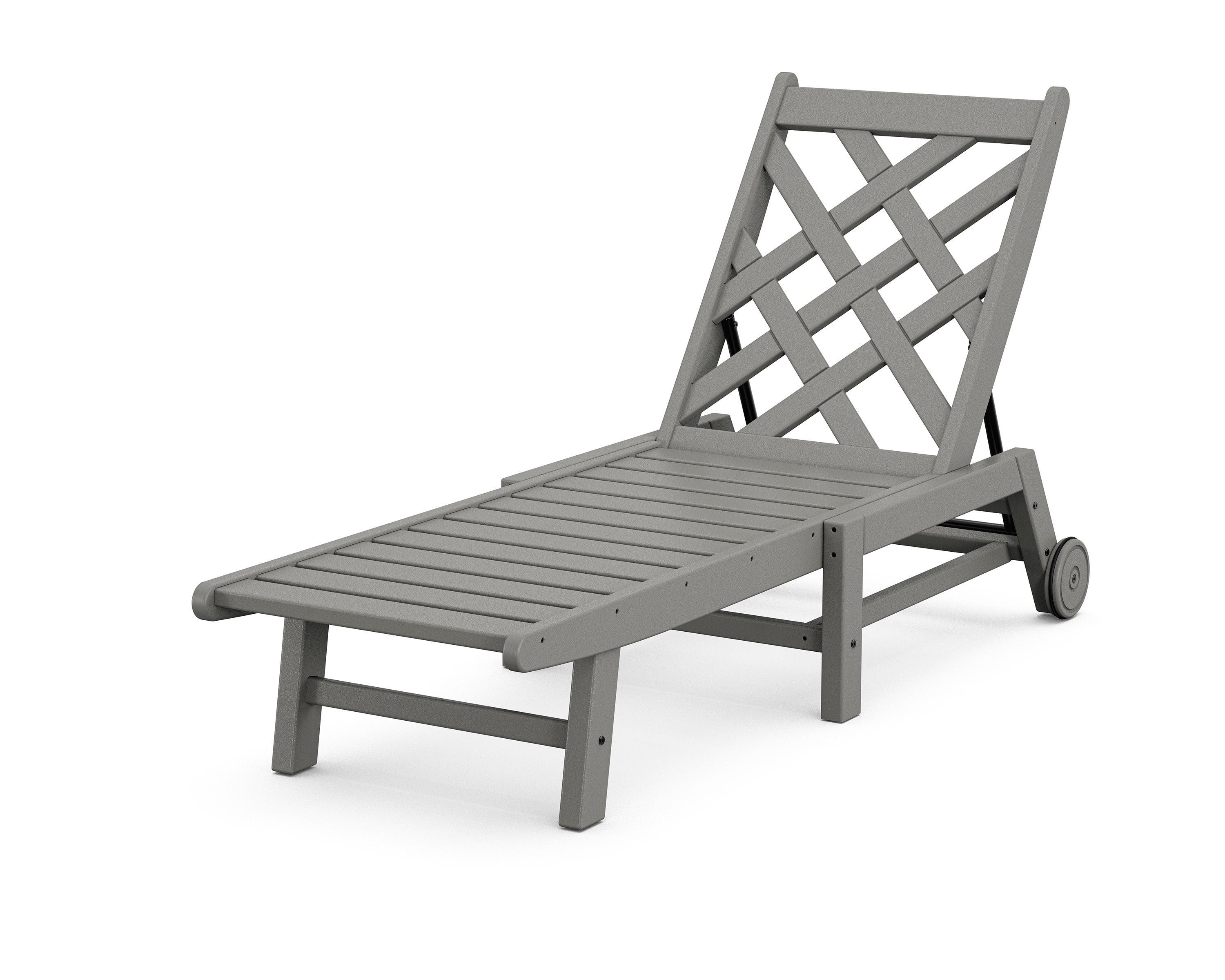 Wovendale Chaise with Wheels in Slate Grey