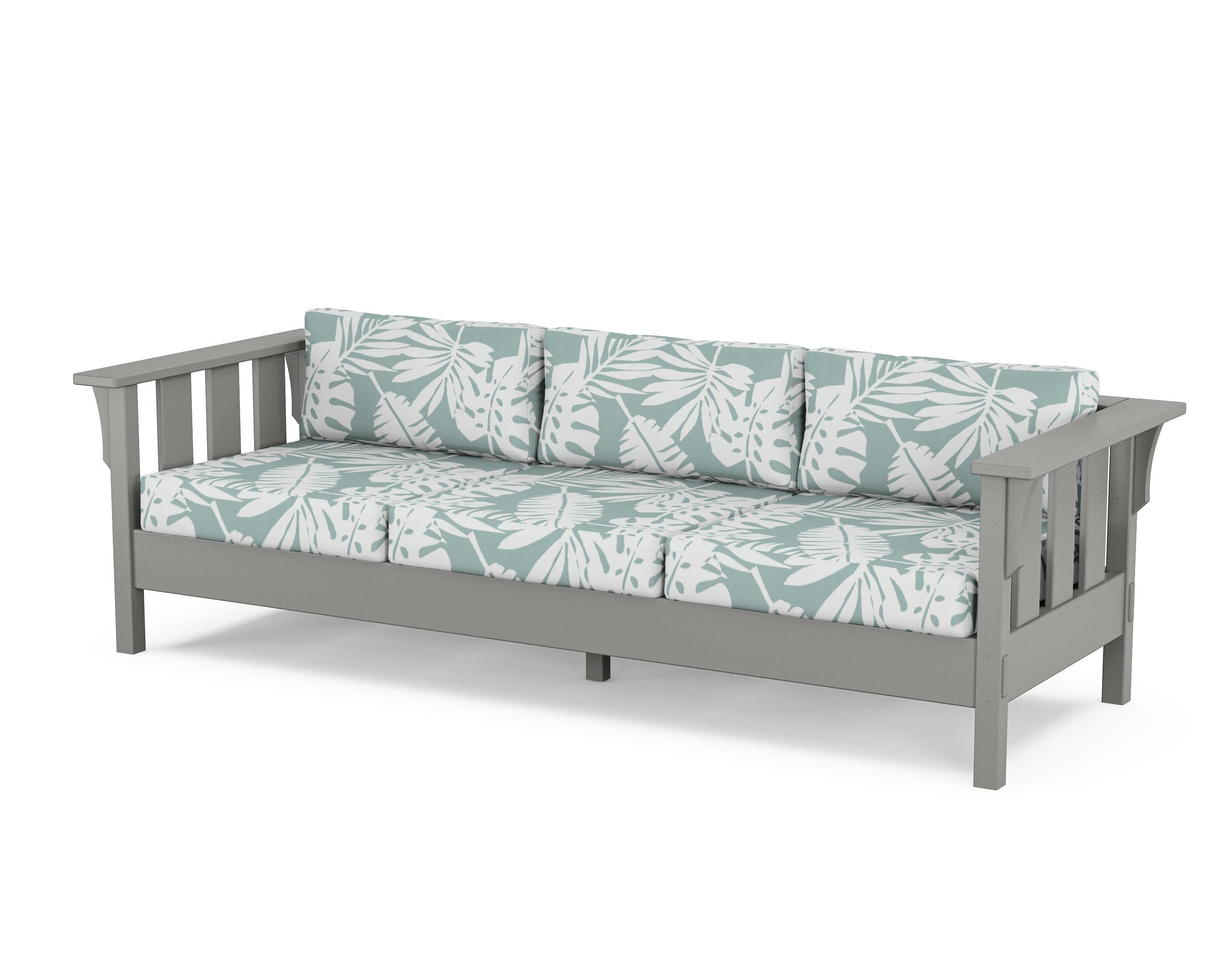Acadia Deep Seating Sofa in Slate Grey / Leaf Glacier Spa