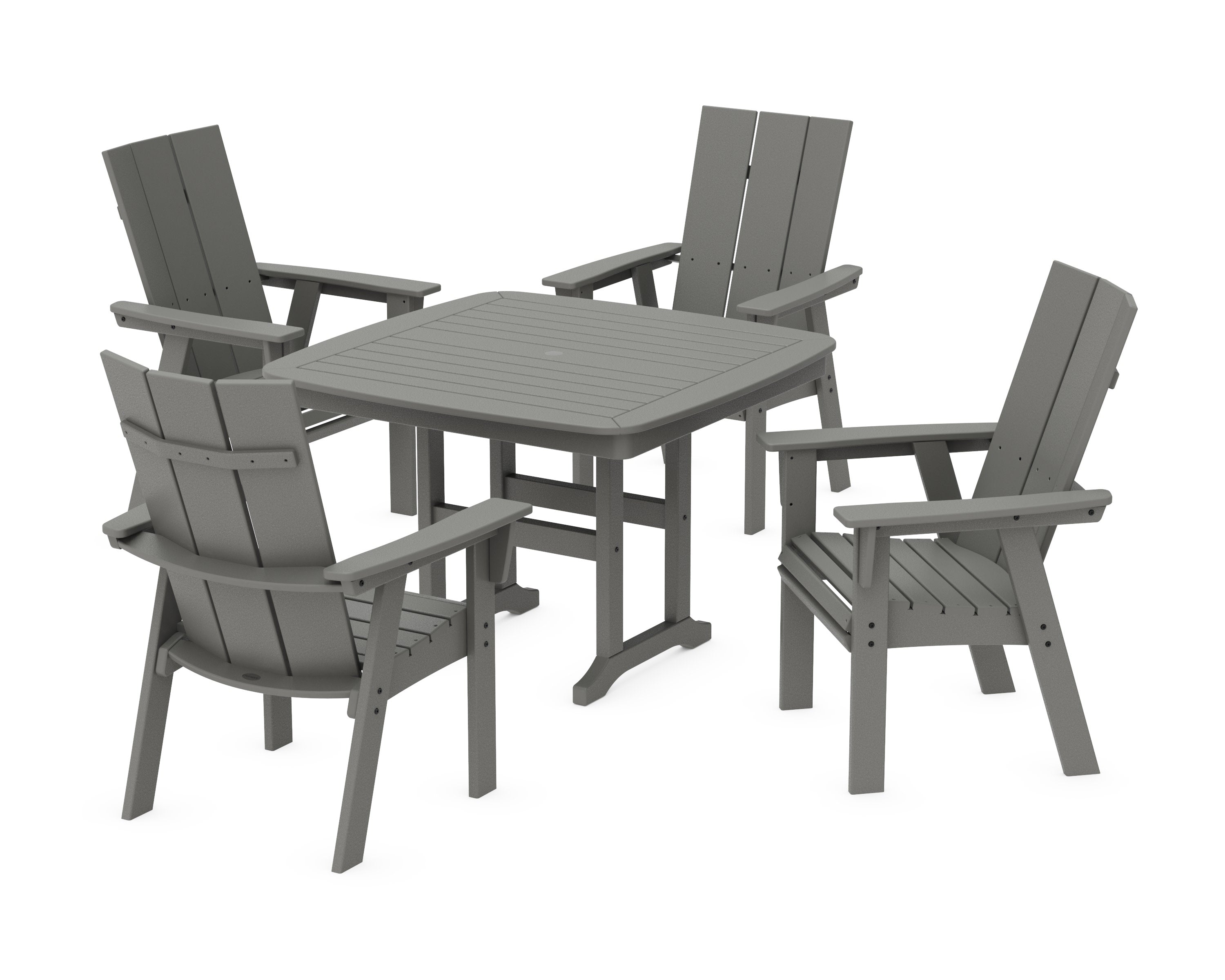 Modern Curveback Adirondack 5-Piece Dining Set