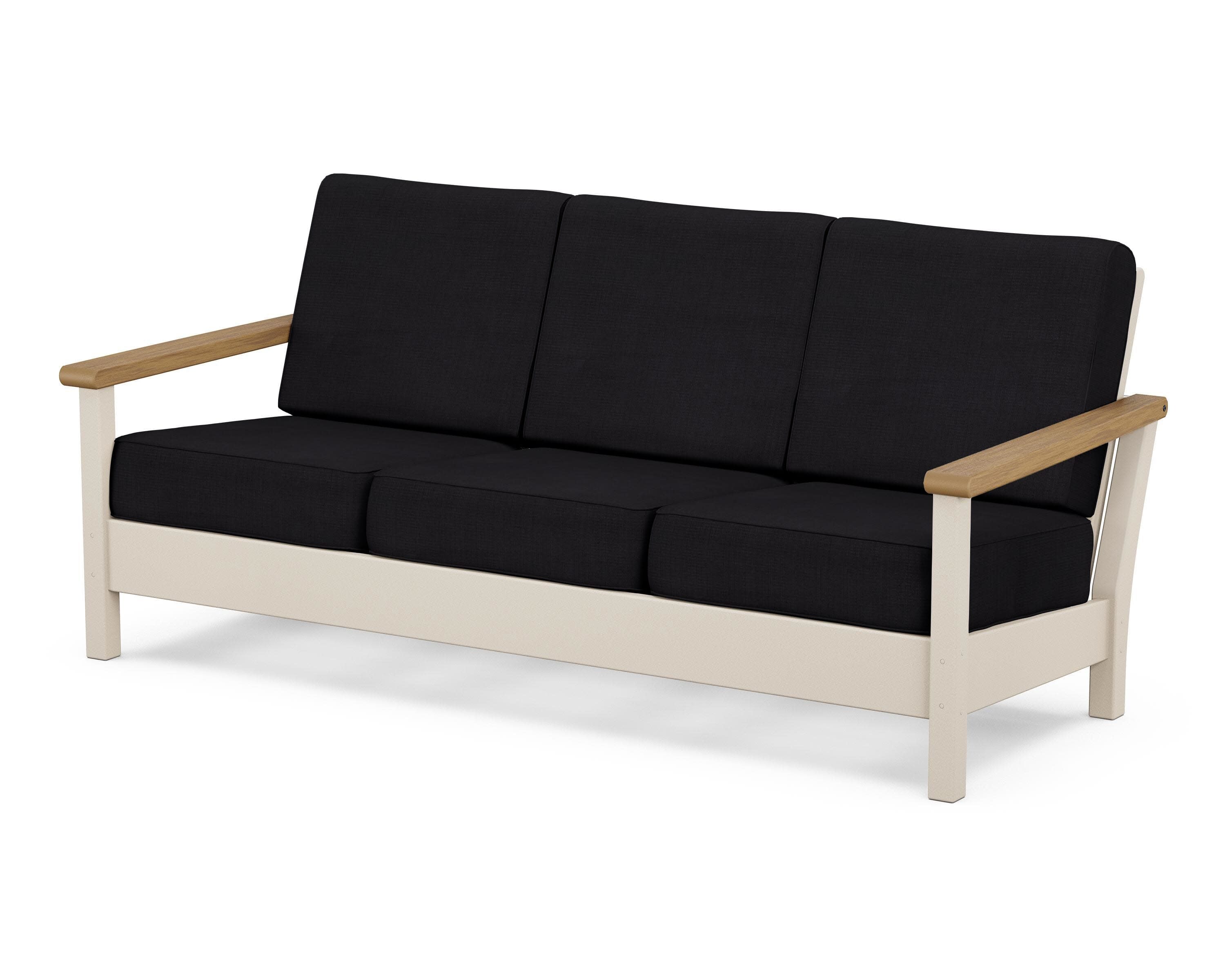 Harbour Deep Seating Sofa in Sand / Natural / Midnight Linen
