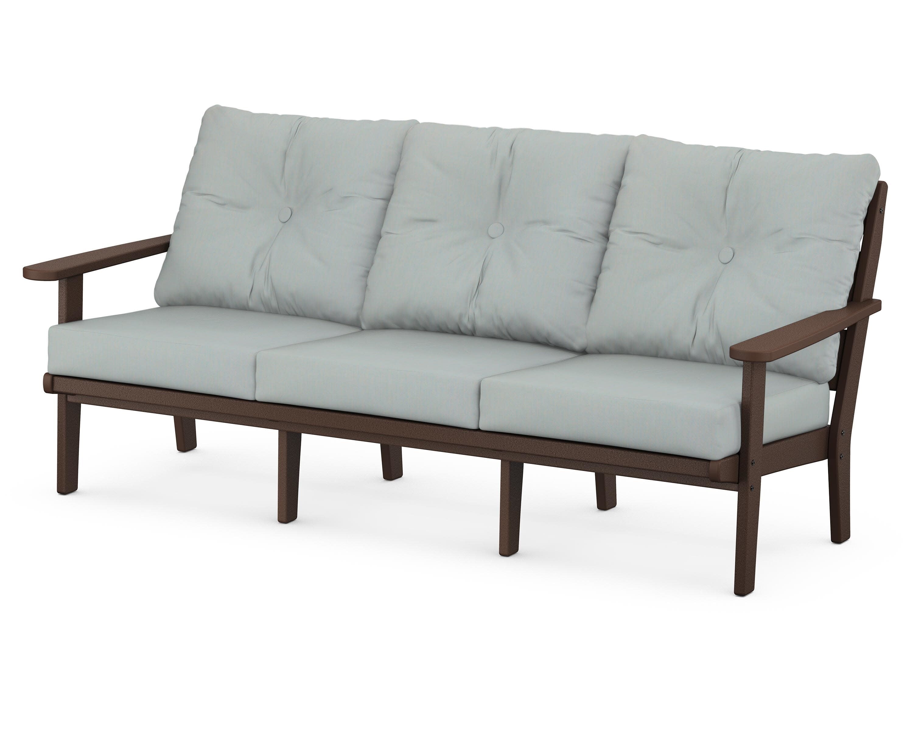 Lakeside Deep Seating Sofa in Mahogany / Spa