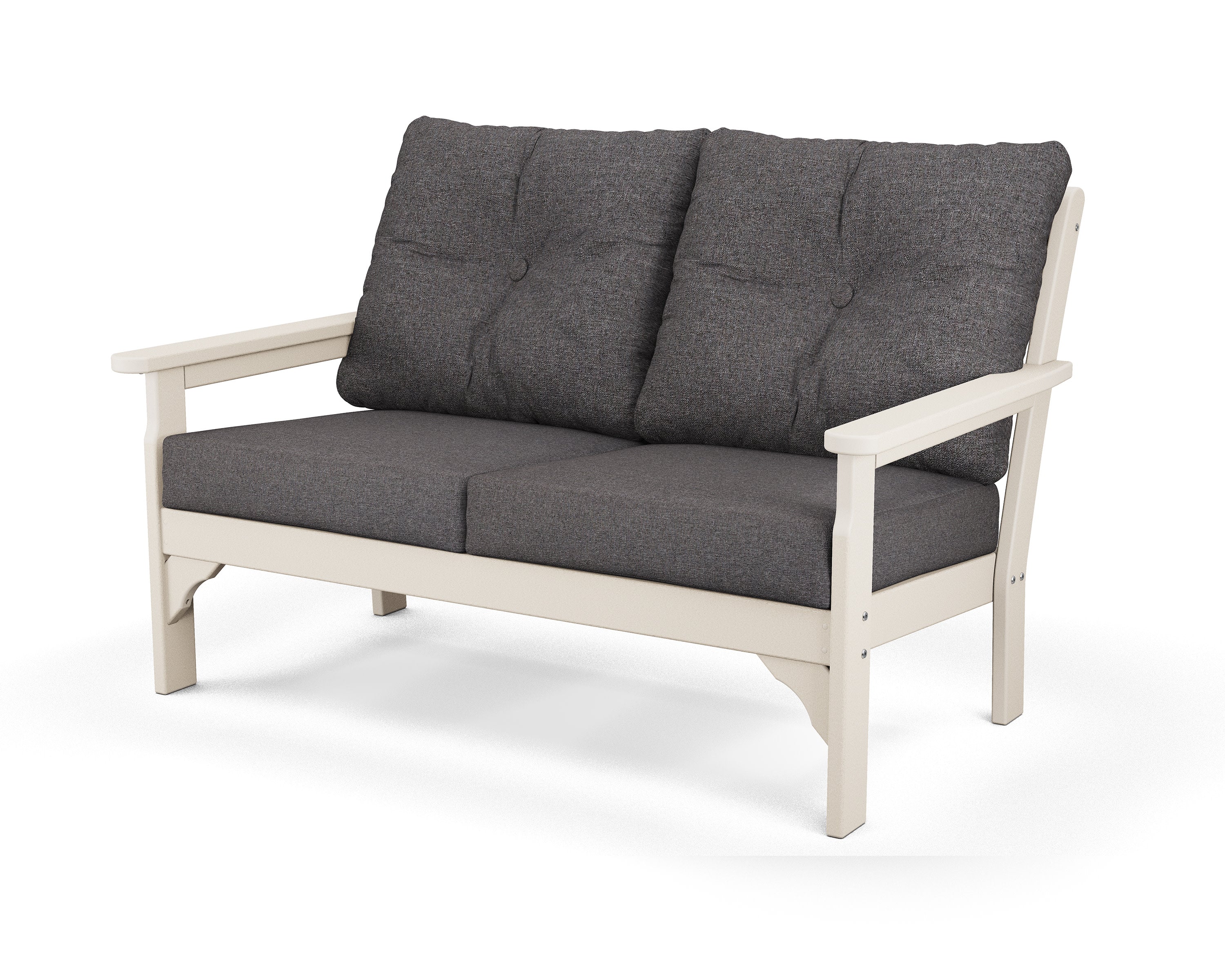 Vineyard Deep Seating Loveseat in Sand / Ash Charcoal