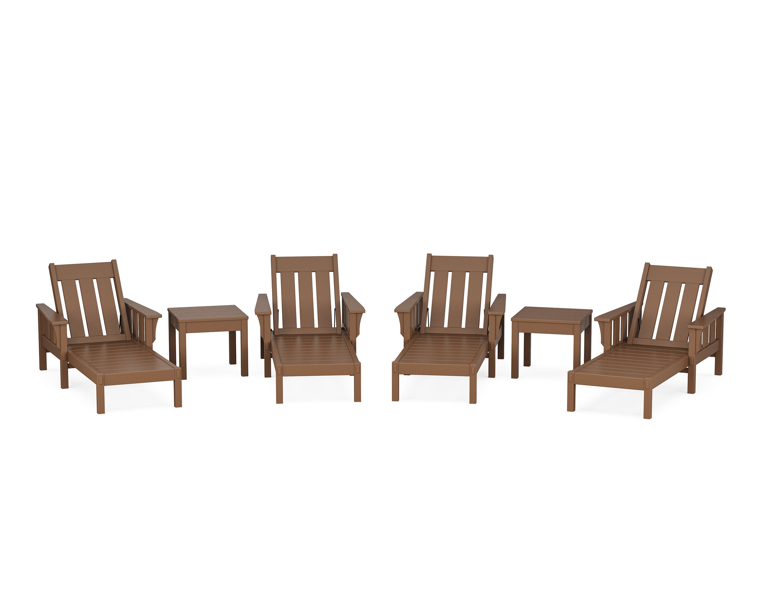 Acadia 6-Piece Chaise Set in Teak
