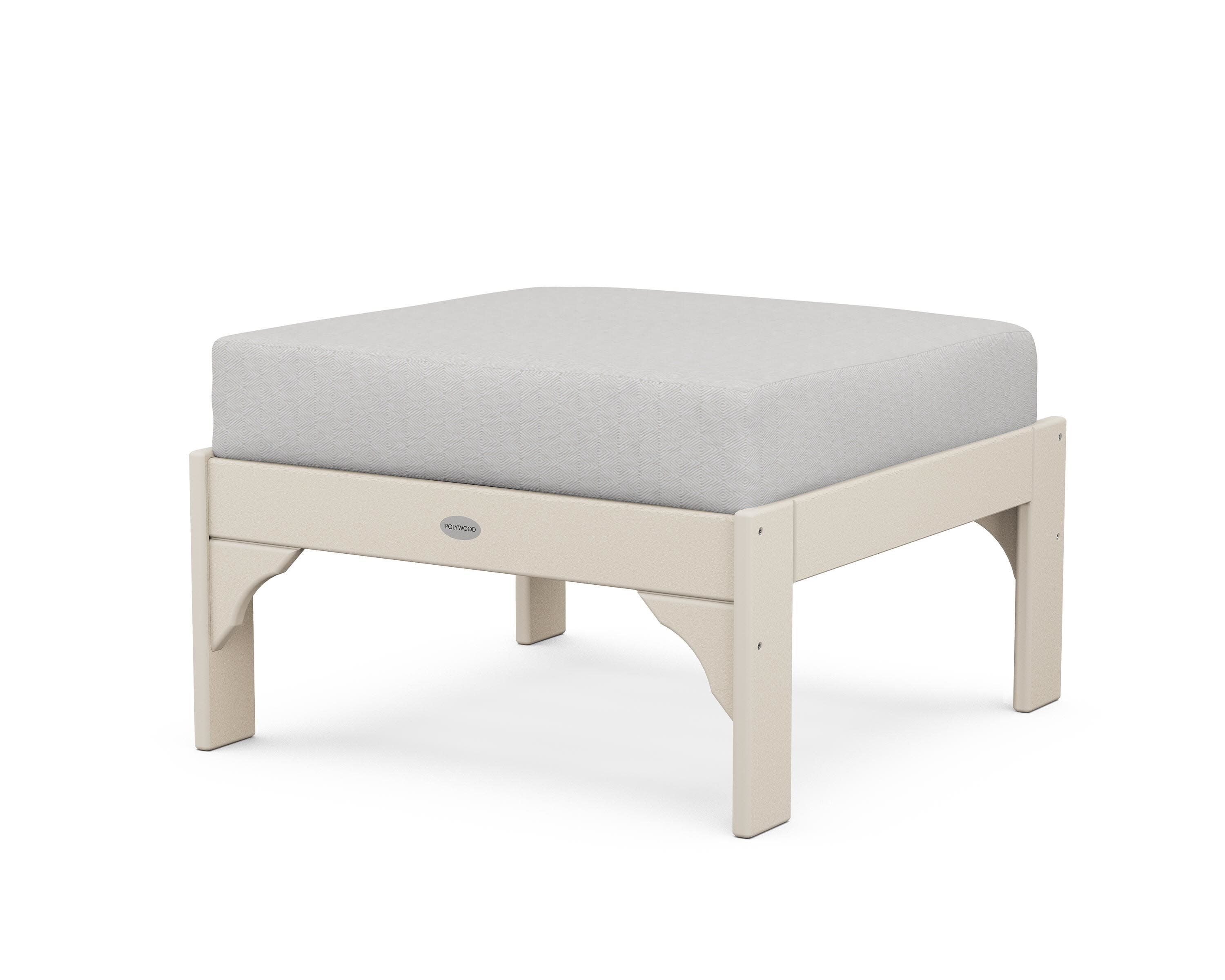 Vineyard Deep Seating Ottoman in Sand / Diamond in the Rough