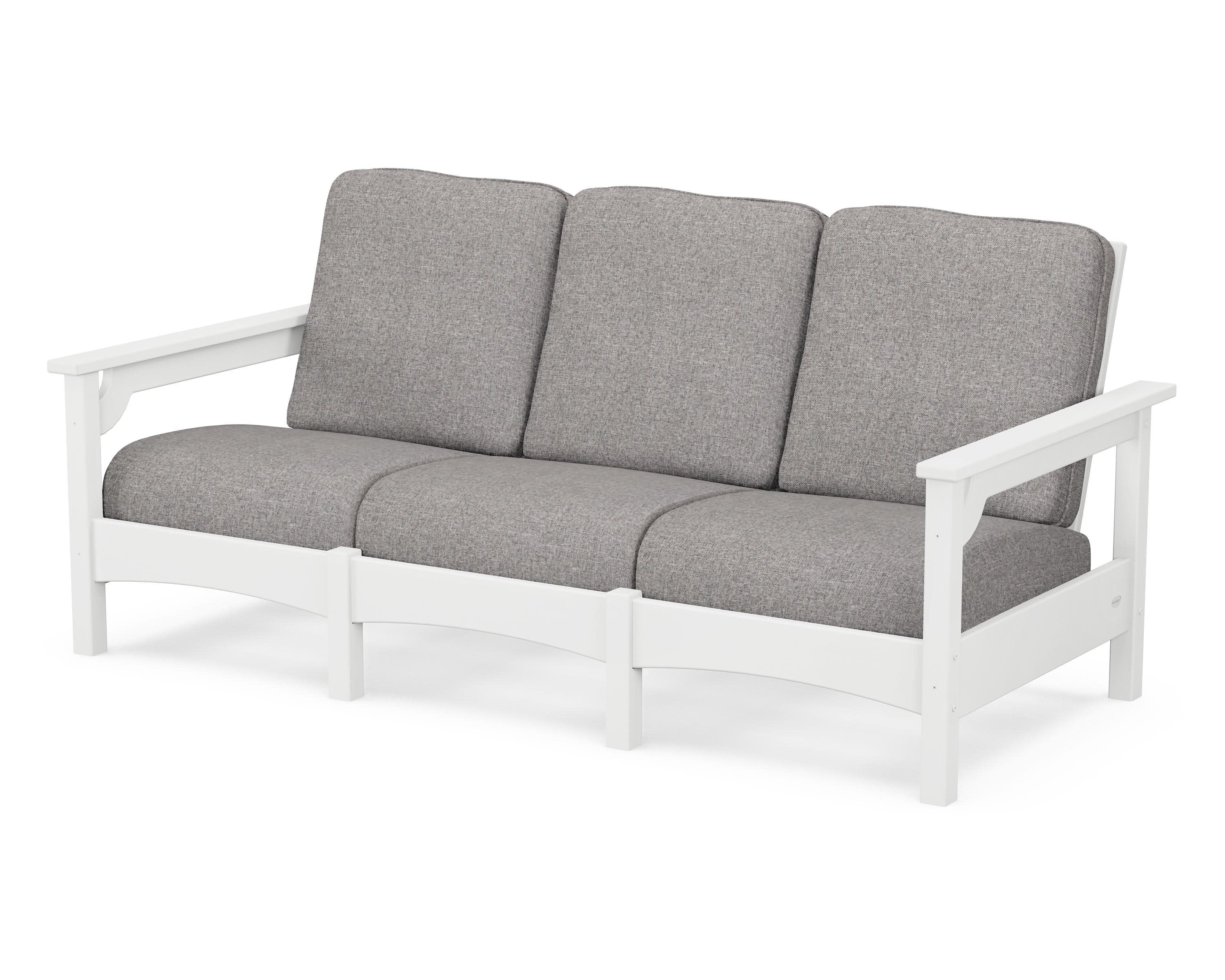 Club Sofa in White / Grey Mist