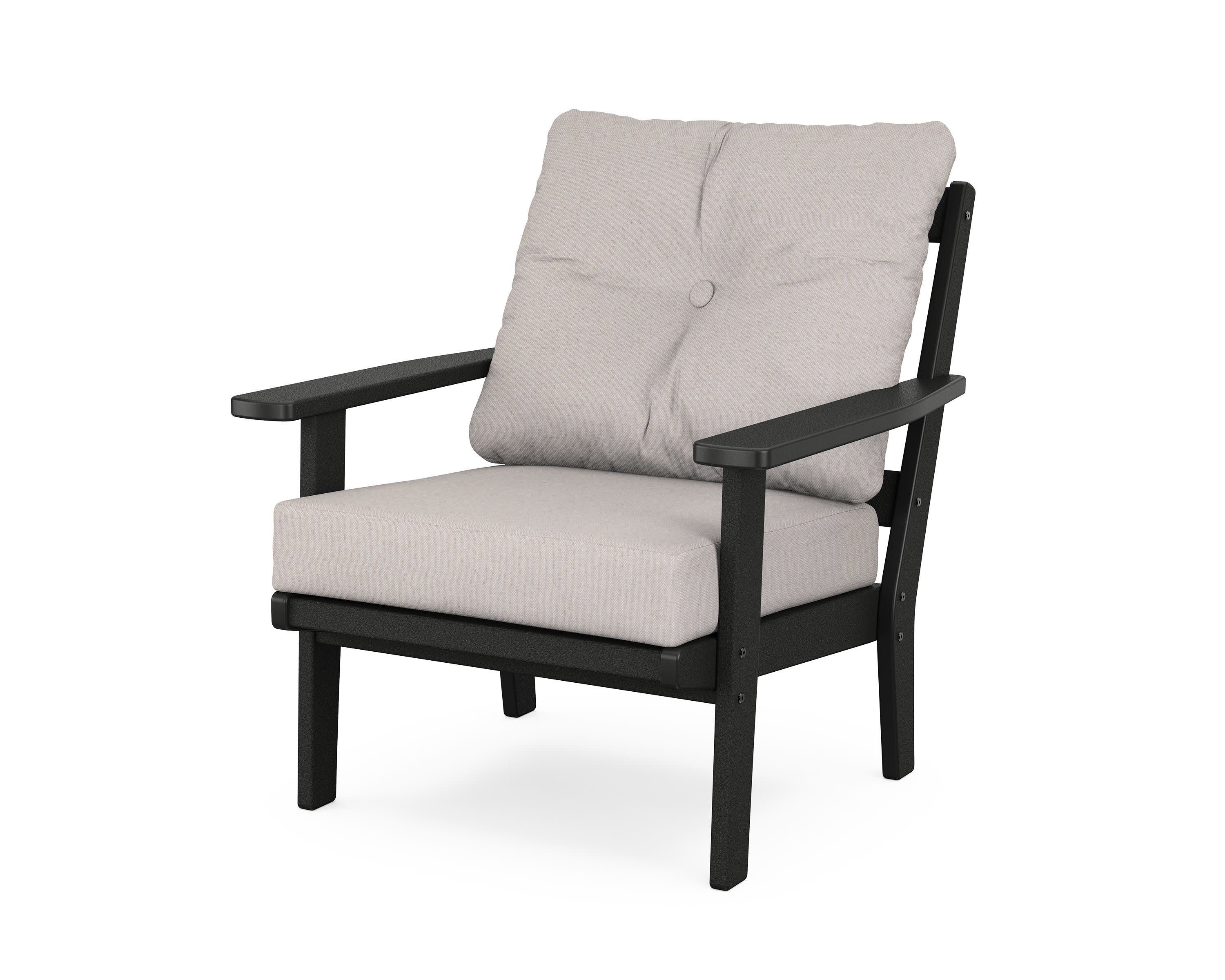 Prairie Deep Seating Chair in Black / Dune Burlap
