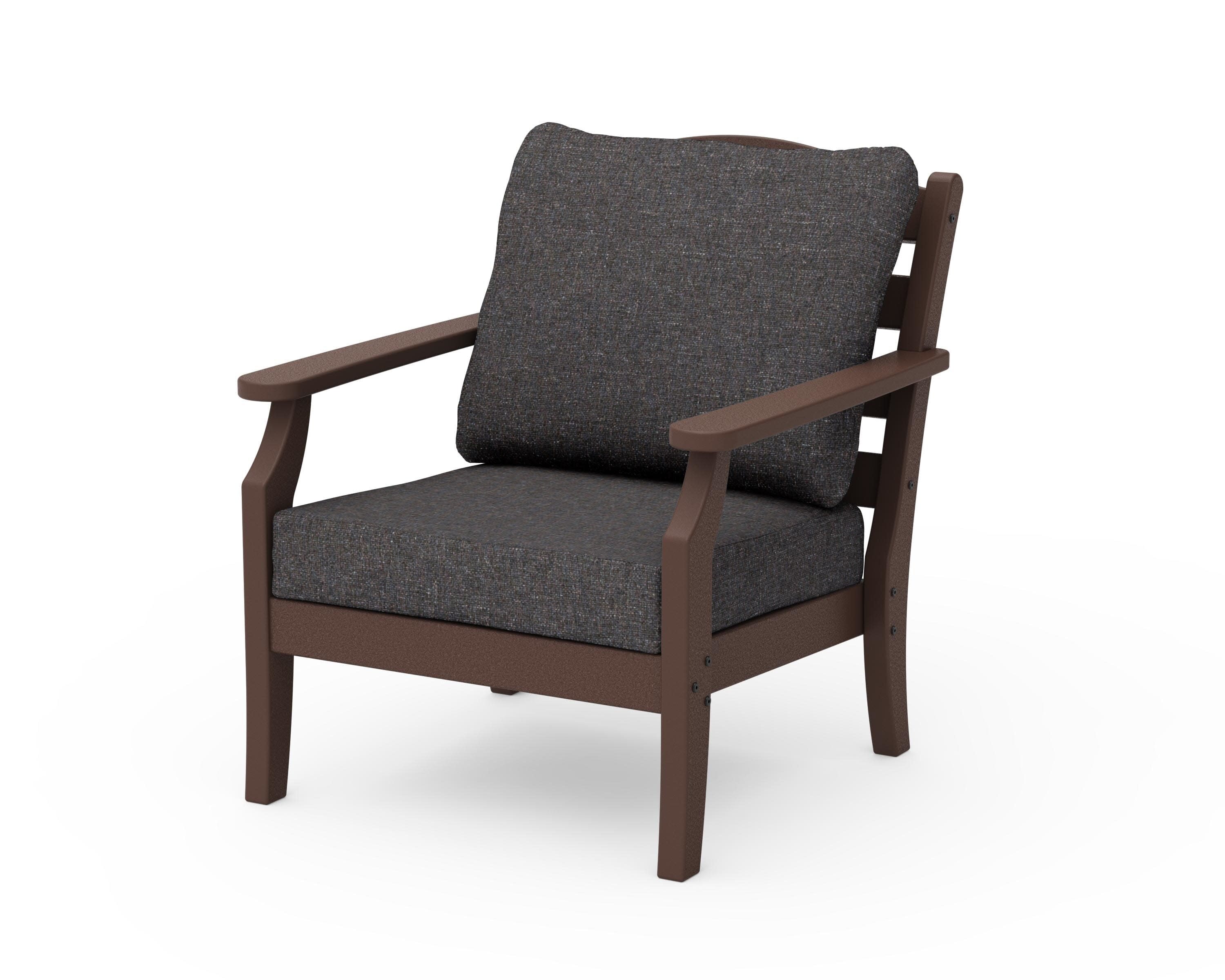 Savannah Deep Seating Chair in Mahogany / Ash Charcoal