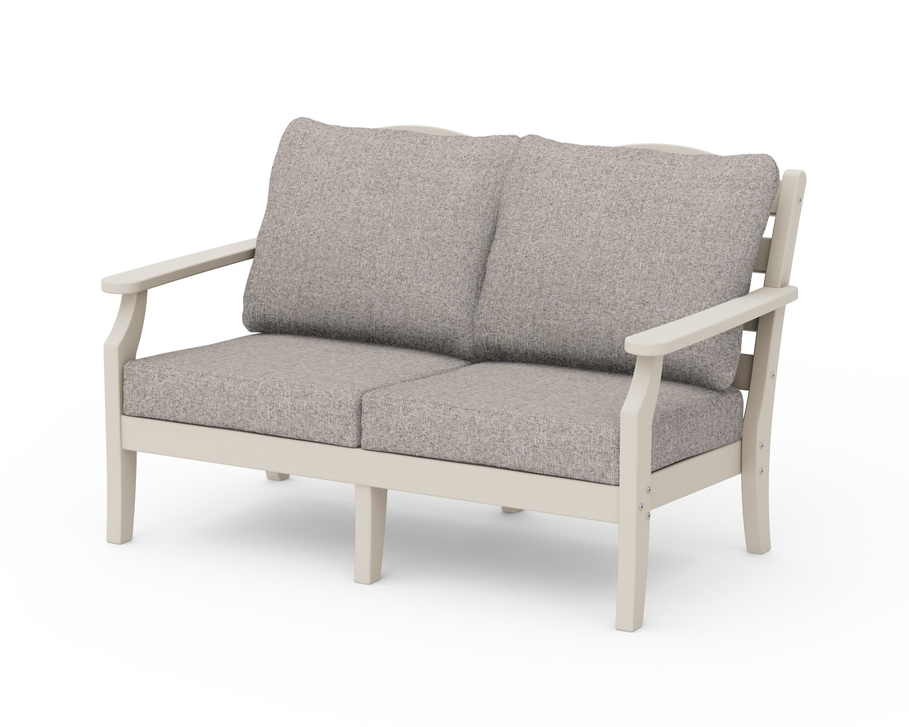 Savannah Deep Seating Loveseat in Sand / Weathered Tweed