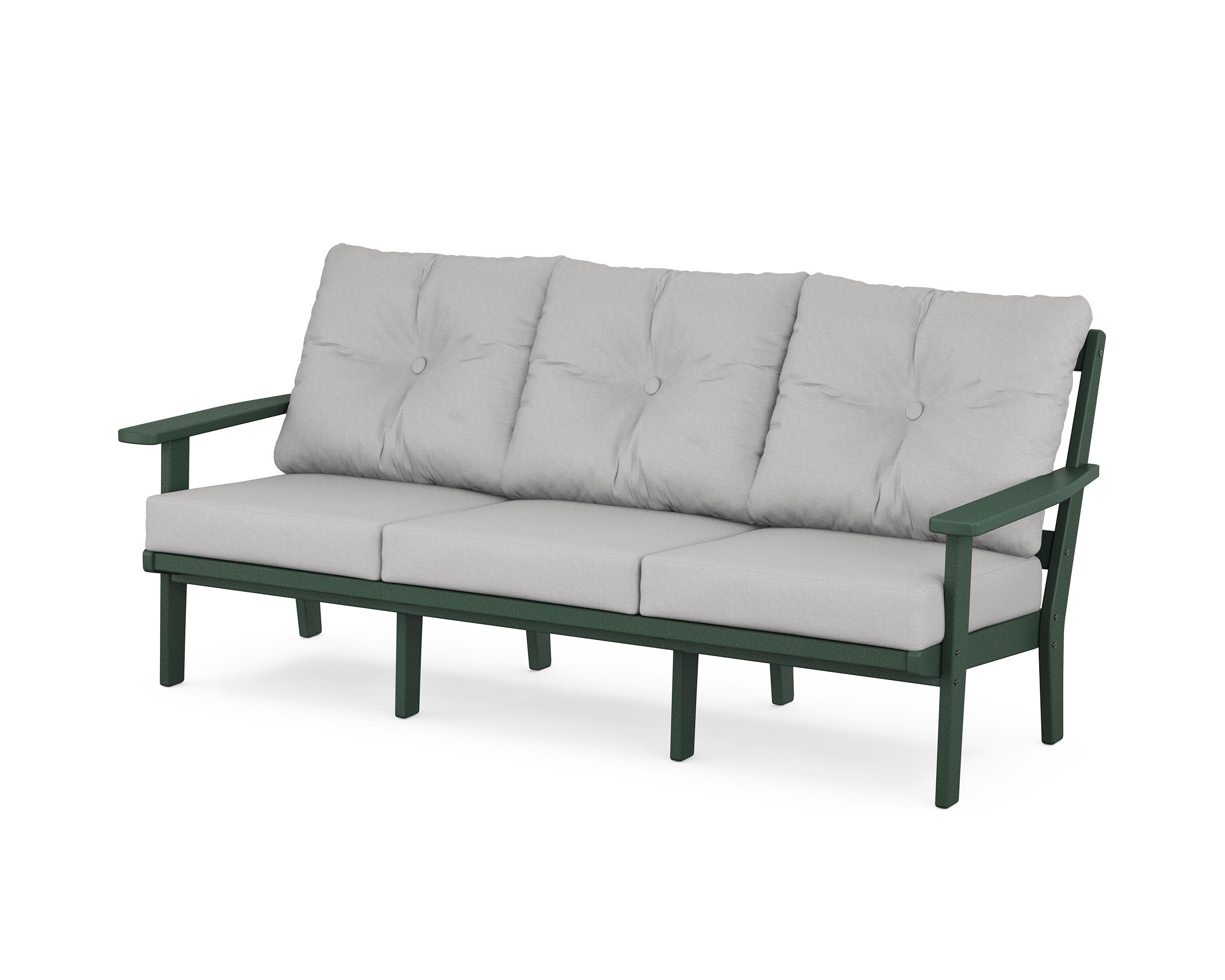 Oxford Deep Seating Sofa in Green / Diamond in the Rough