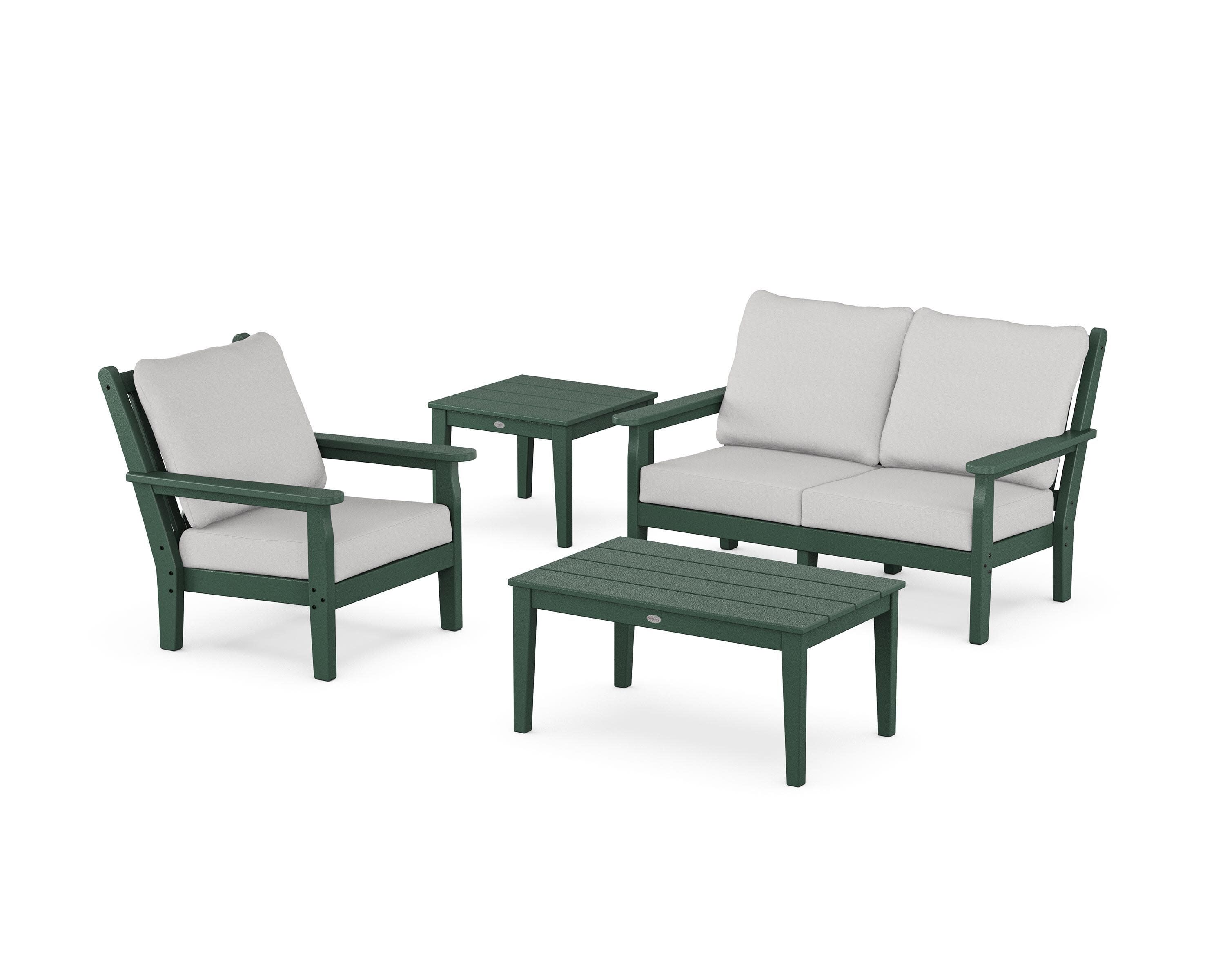 Chippendale 4-Piece Deep Seating Set in Green / Diamond in the Rough