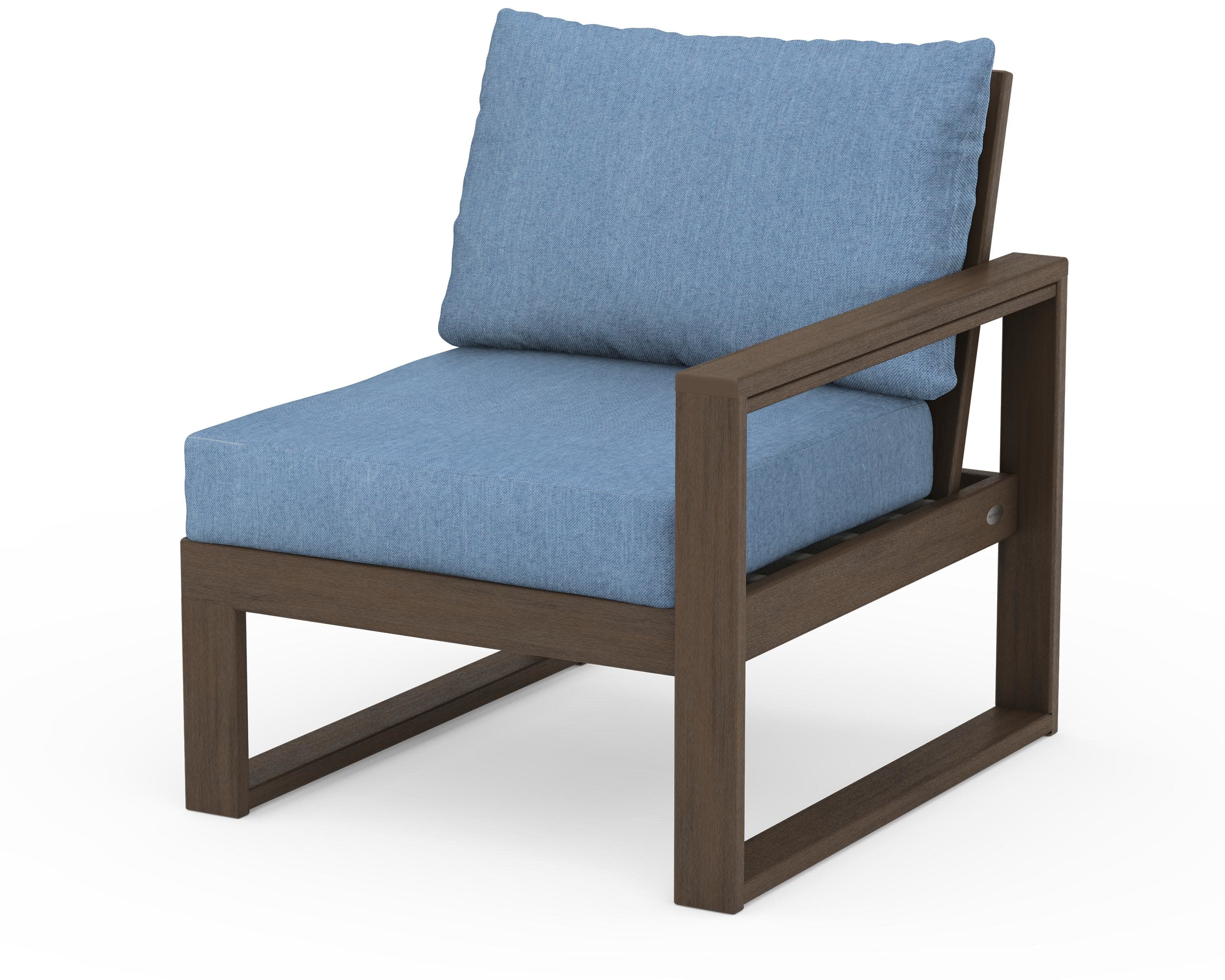 EDGE Modular Right Arm Chair in Kona / Sky Blue
