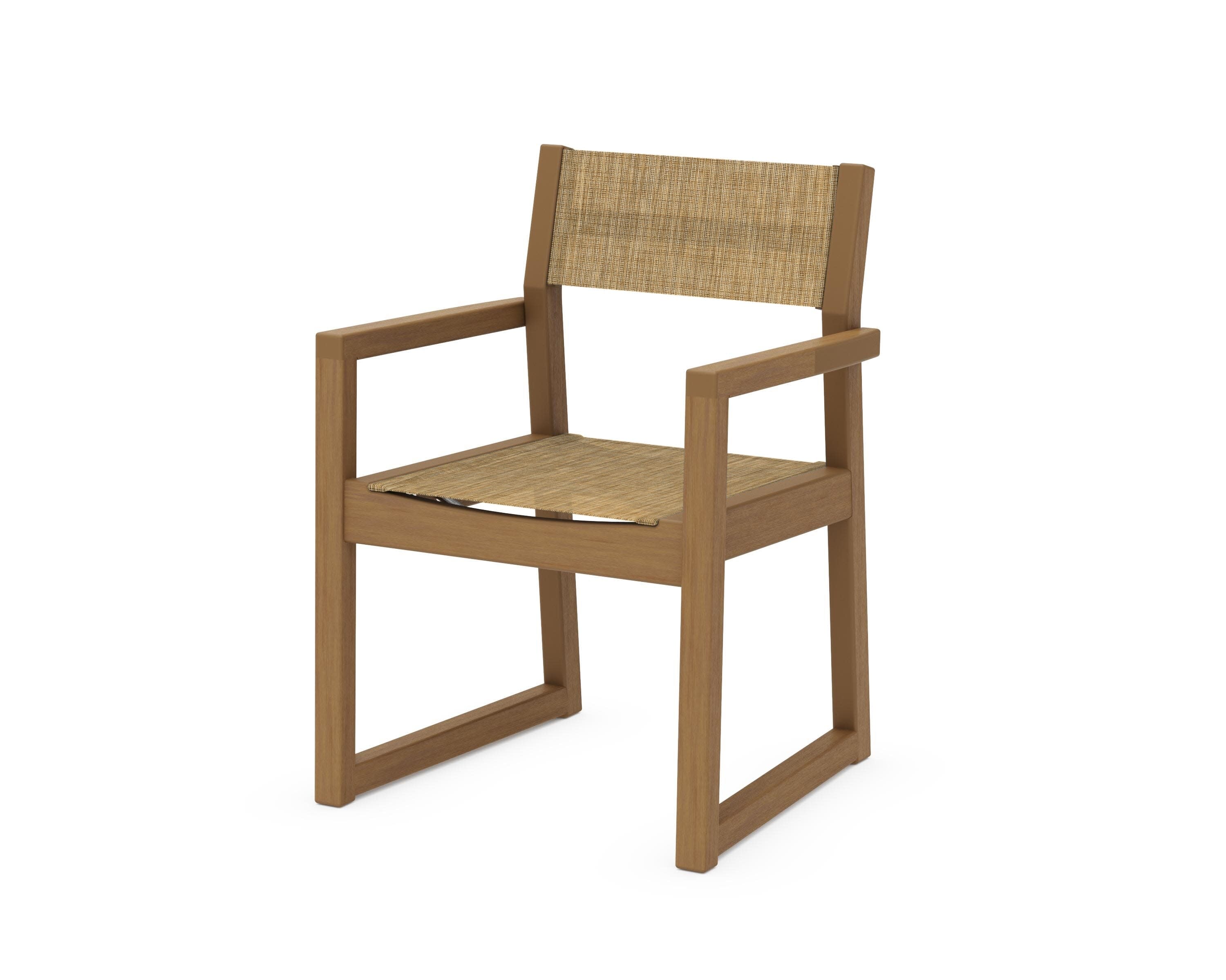 EDGE Sling Dining Arm Chair in Natural / Burlap Sling