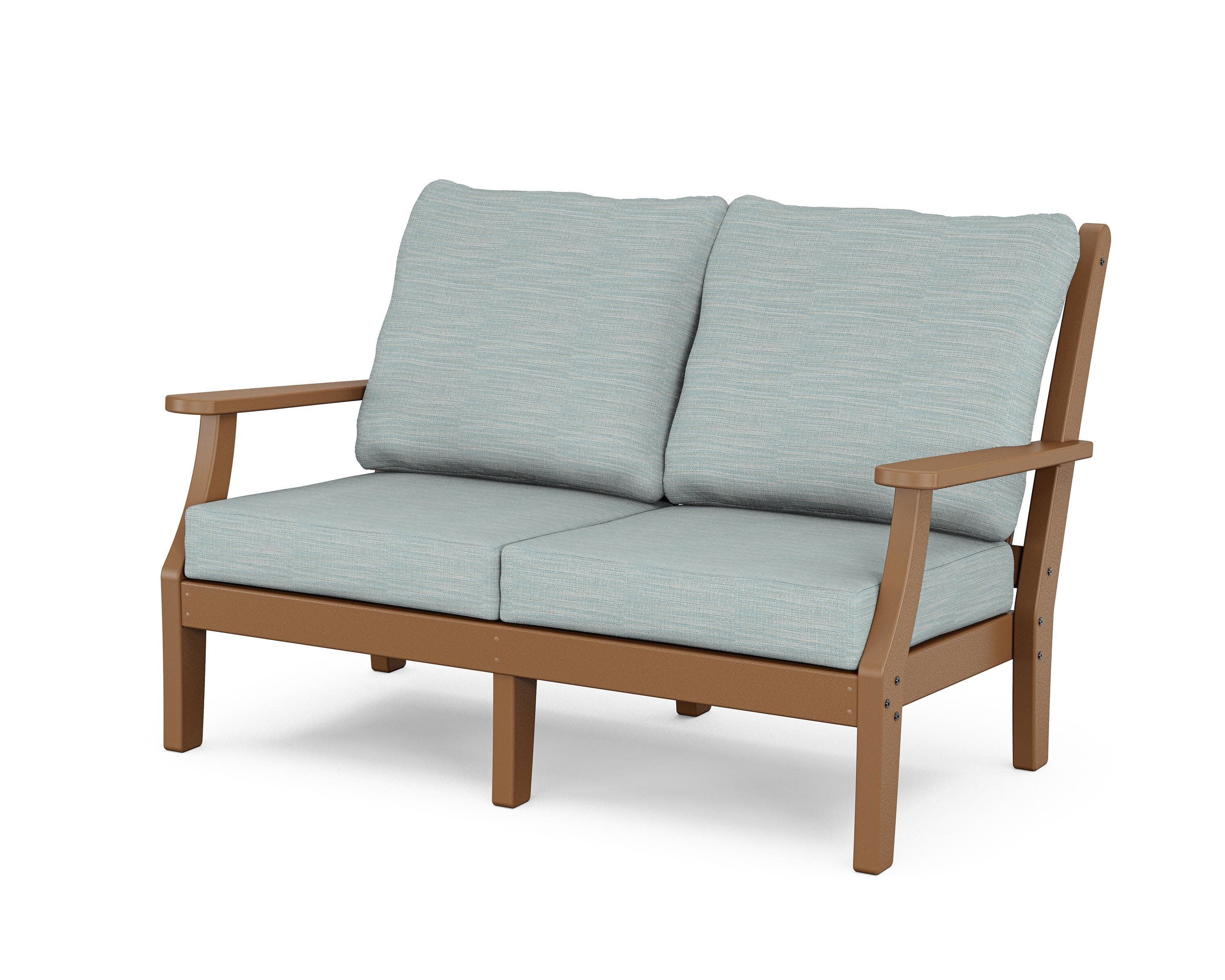Wovendale Deep Seating Loveseat in Teak / Soothe Mist