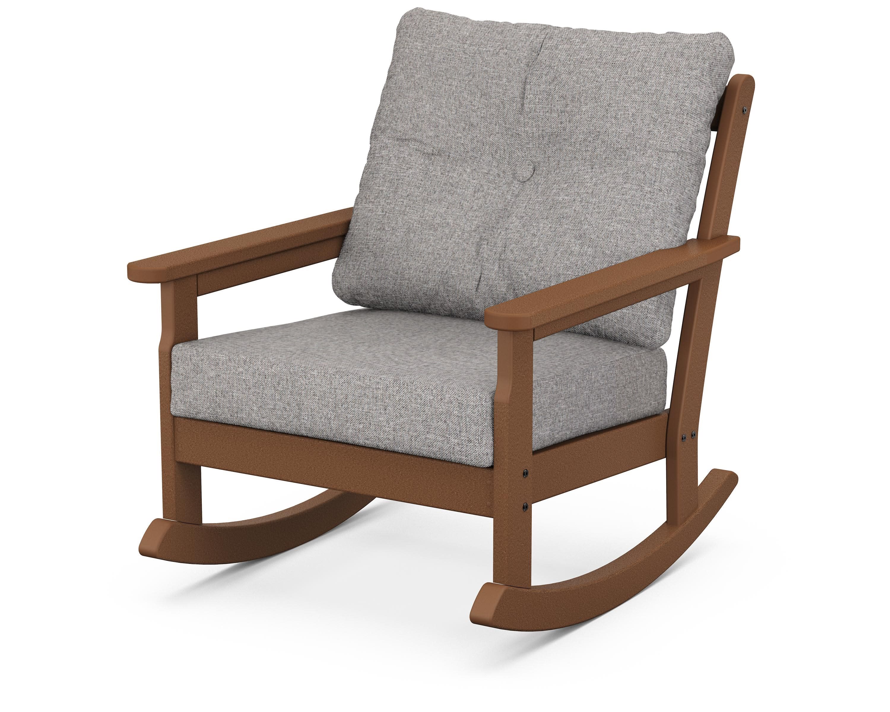 Vineyard Deep Seating Rocking Chair in Teak / Grey Mist