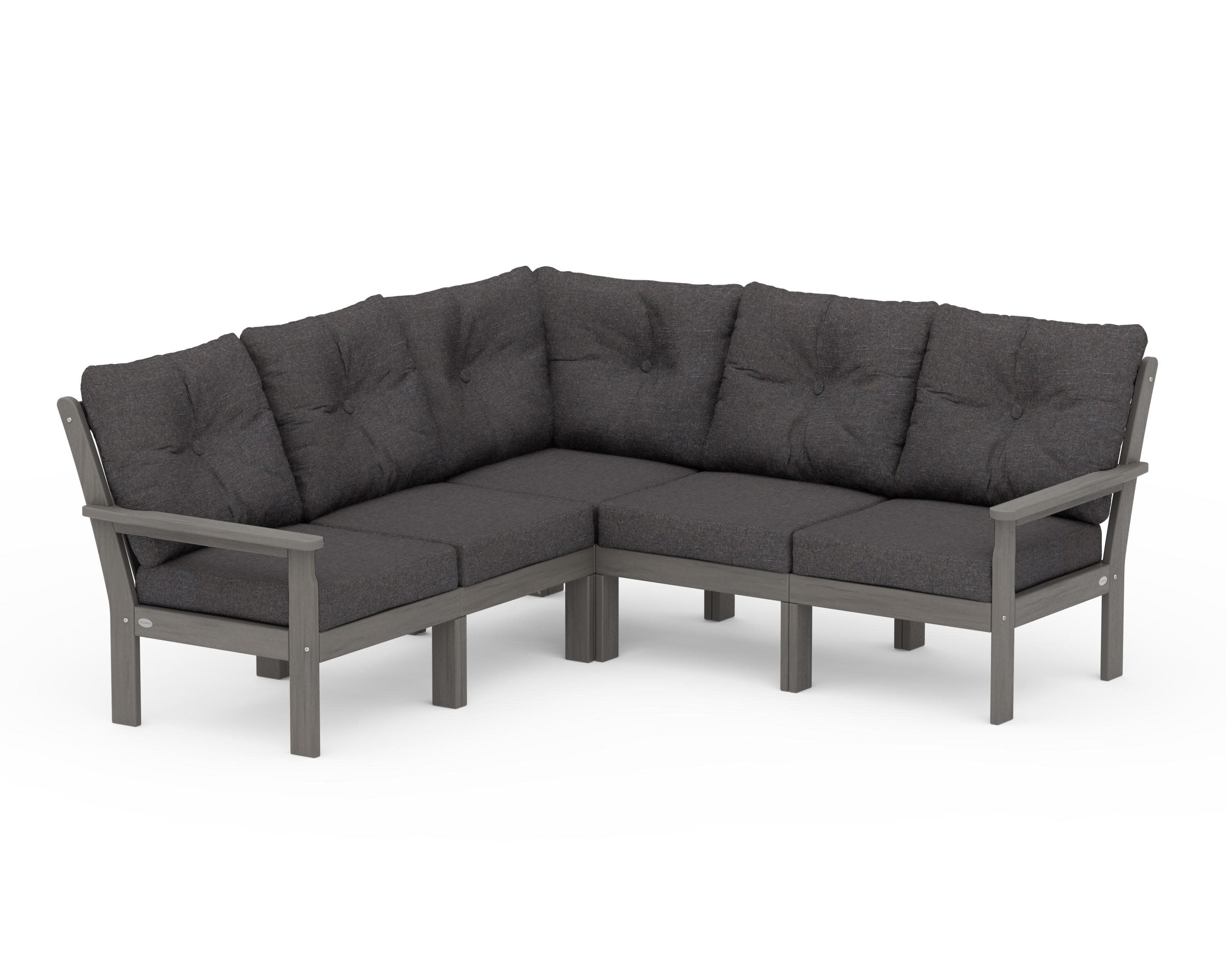 Vineyard 5-Piece Sectional in Driftwood / Ash Charcoal