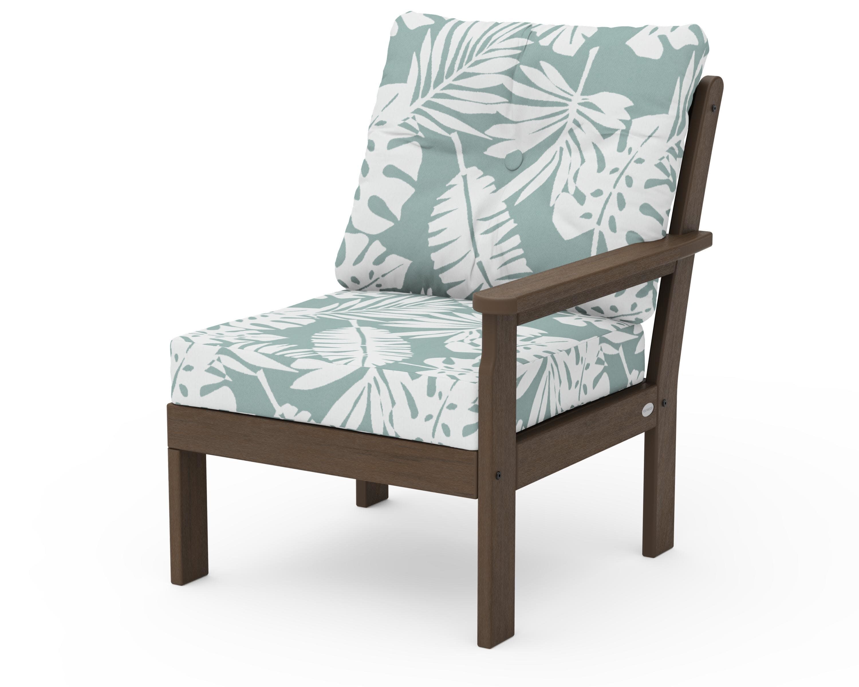 Vineyard Modular Right Arm Chair in Kona / Leaf Glacier Spa