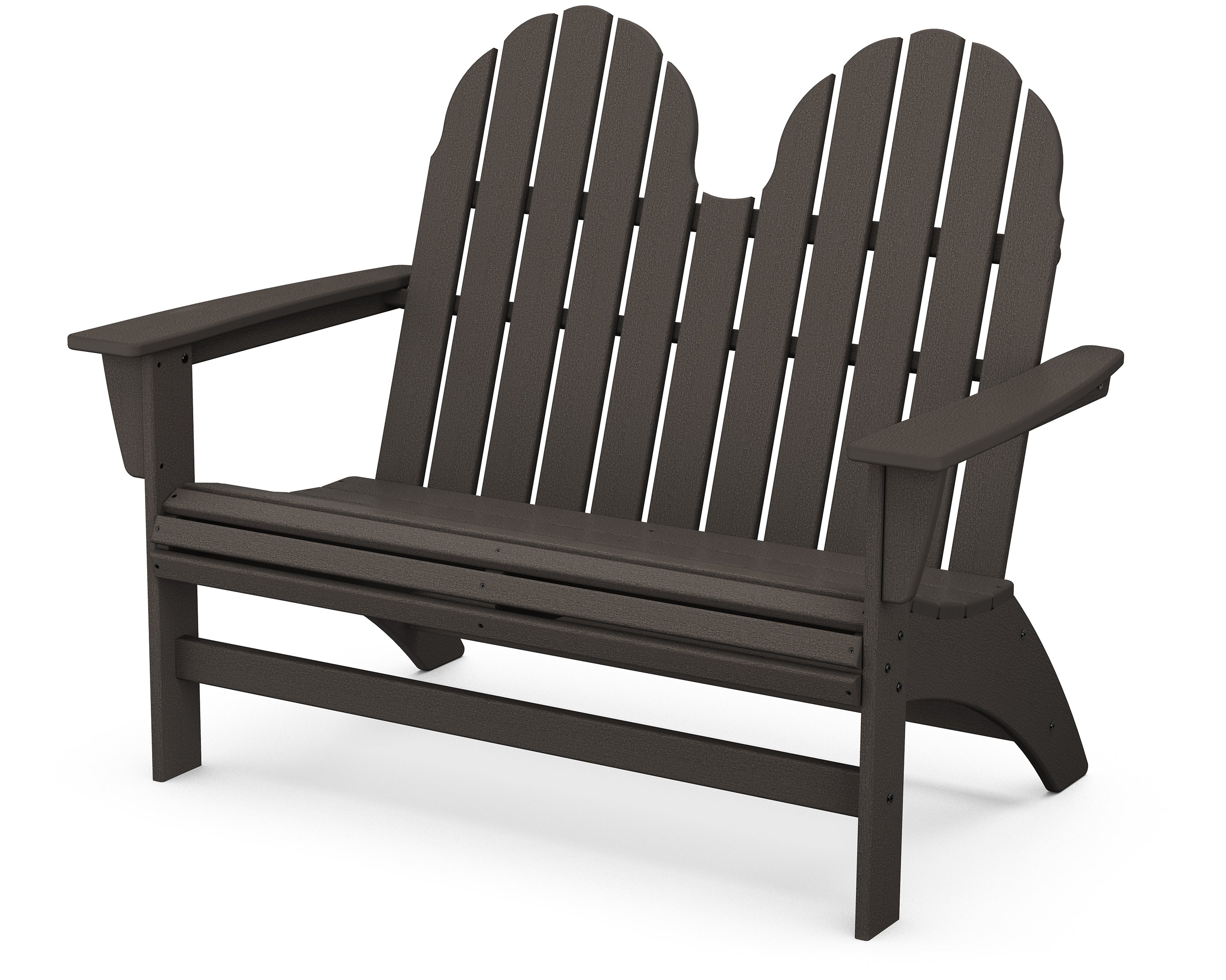 Vineyard 48" Adirondack Bench in Vintage Coffee
