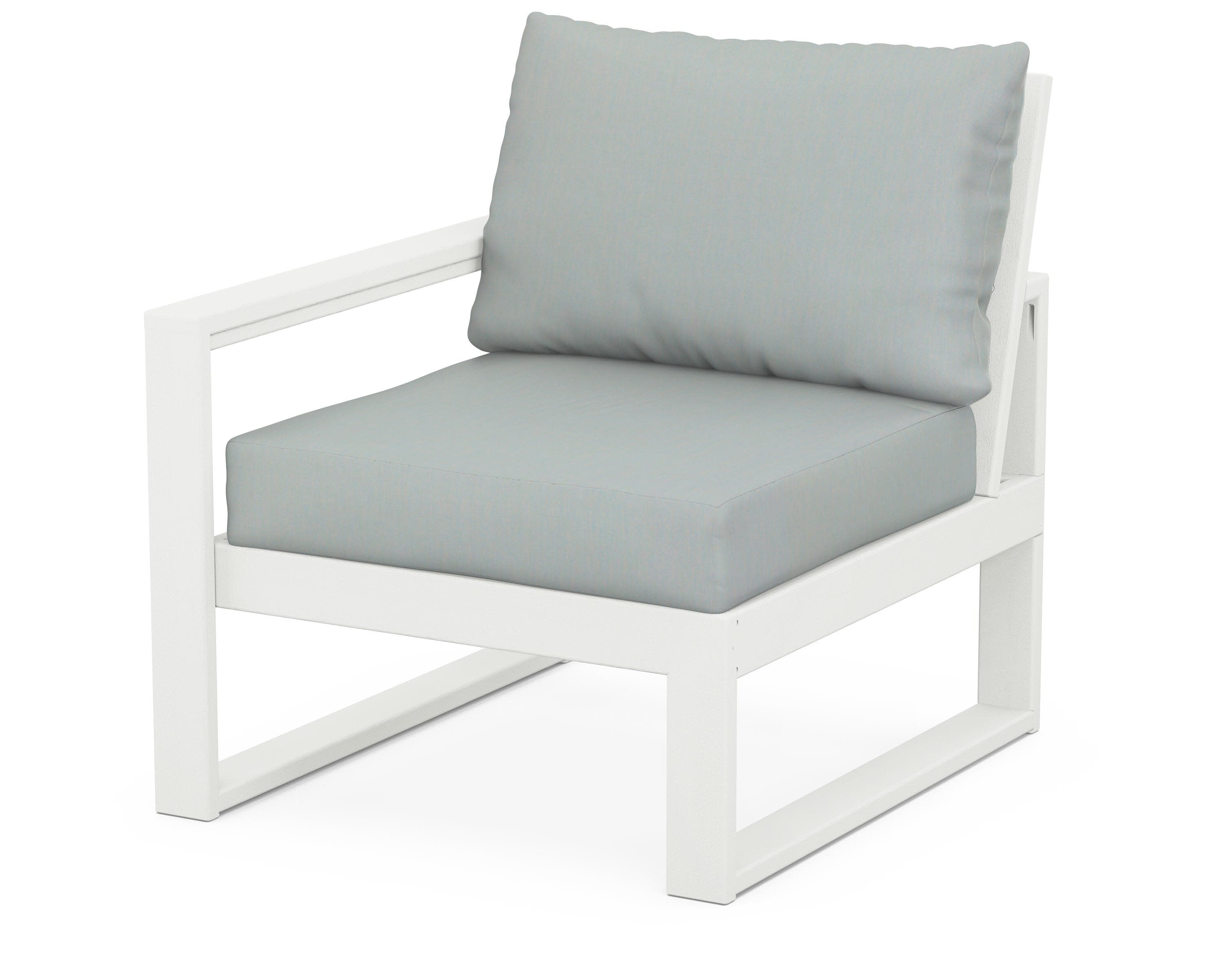EDGE Modular Left Arm Chair in Vintage White / Spa
