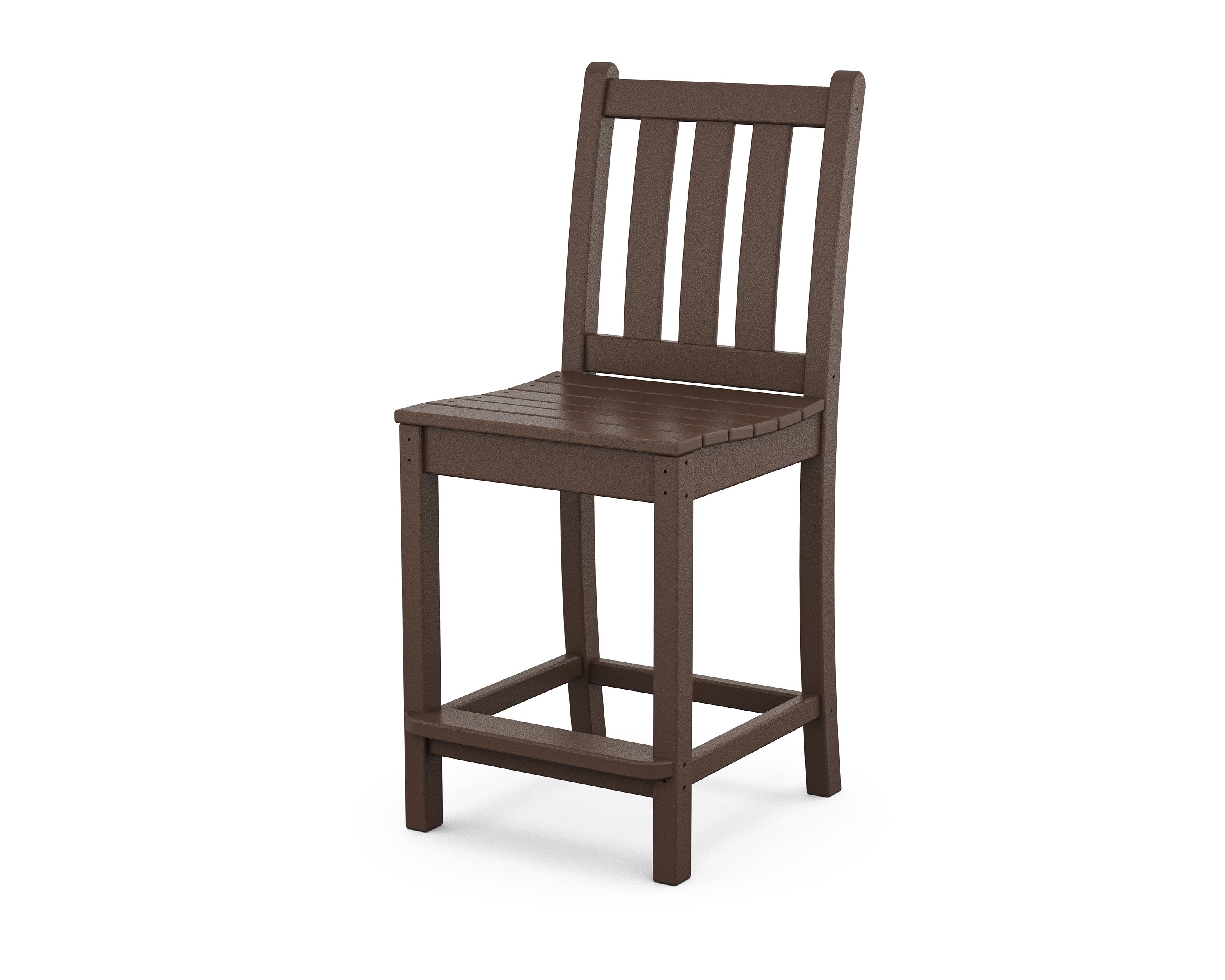 Traditional Garden Counter Side Chair in Mahogany