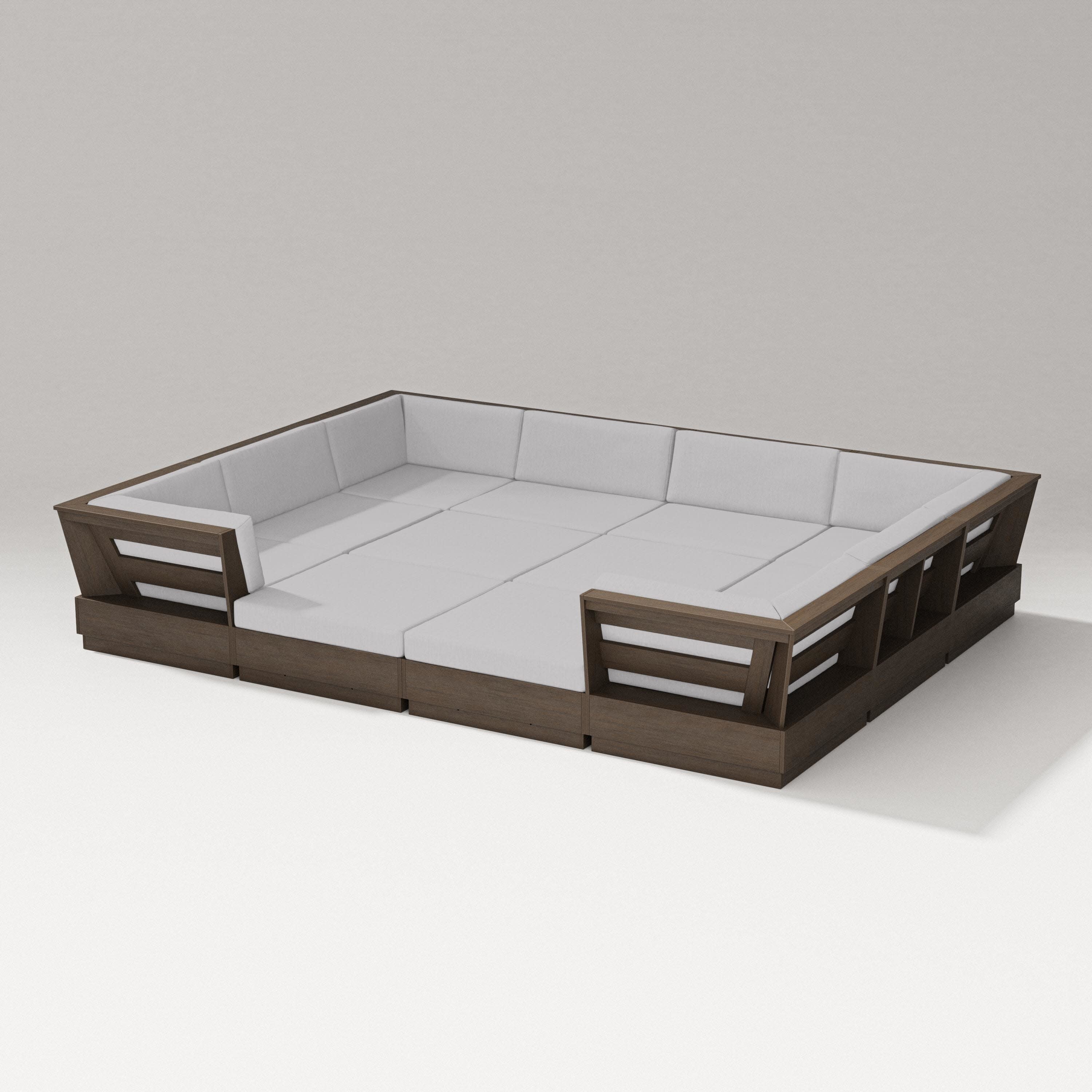 Elevate 12-Piece Pit Sectional in Kona / Granite