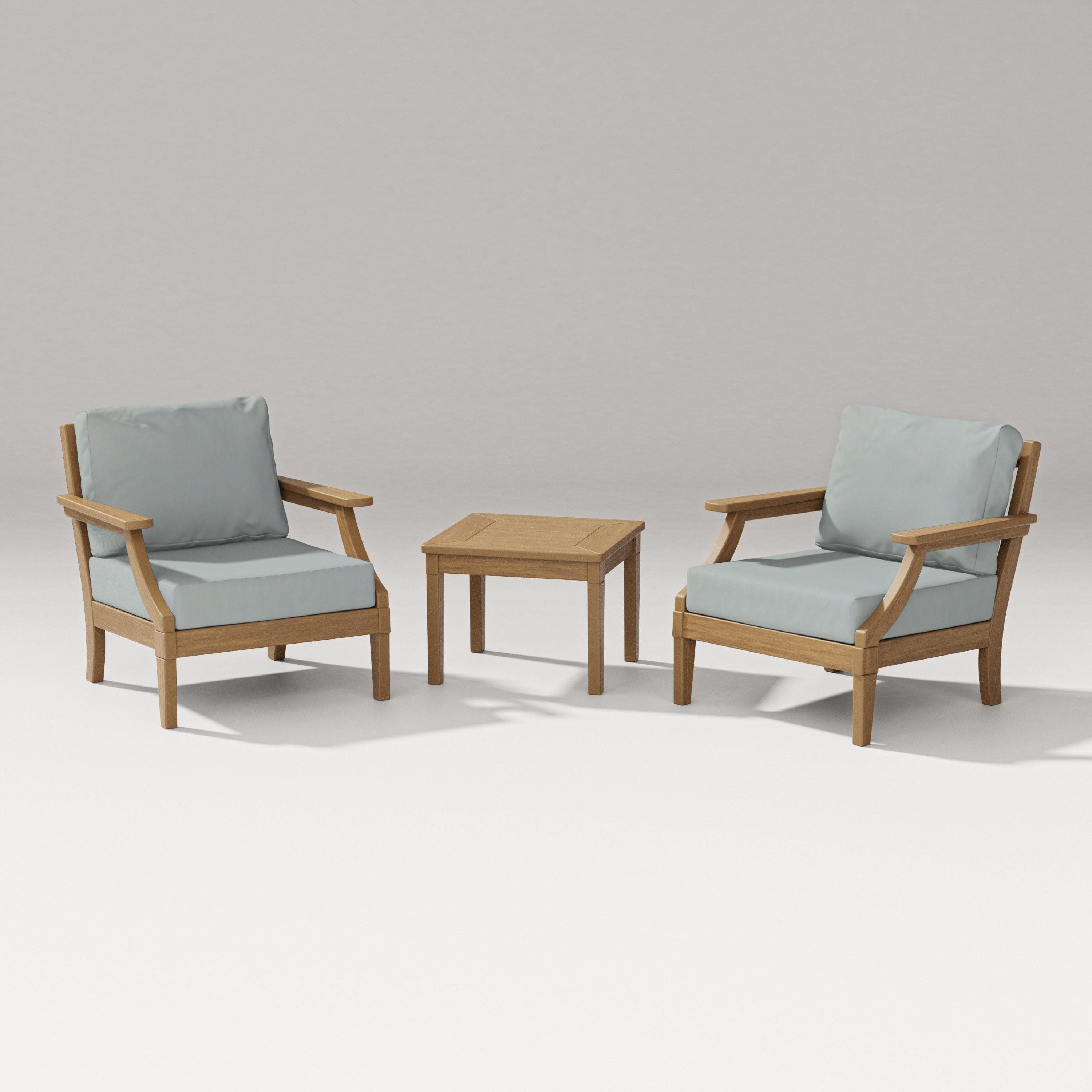 Estate 3-Piece Lounge Chair Set in Natural / Spa