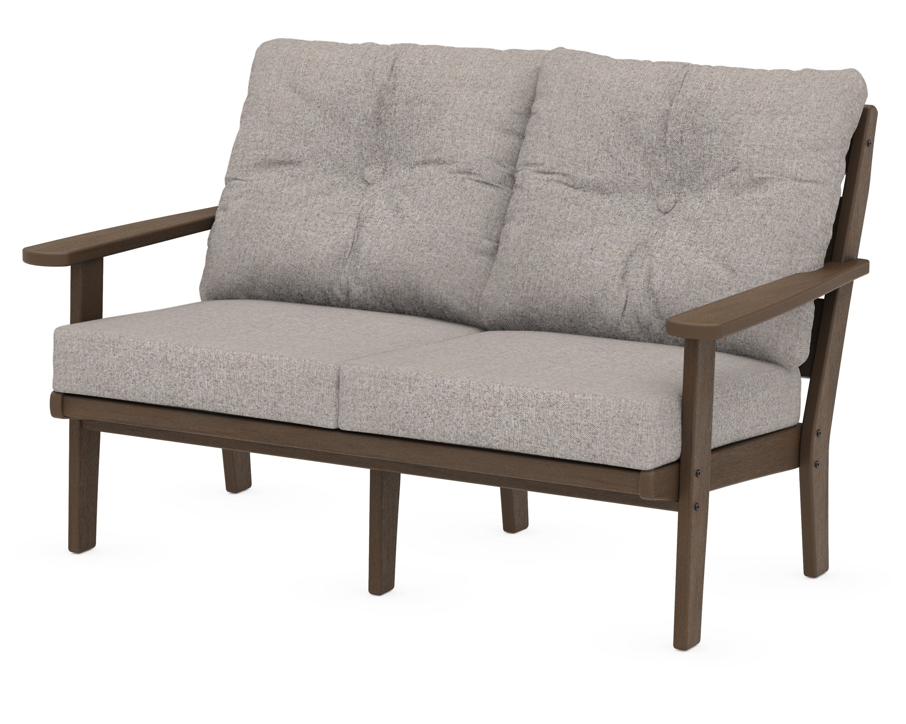 Lakeside Deep Seating Loveseat in Kona / Weathered Tweed