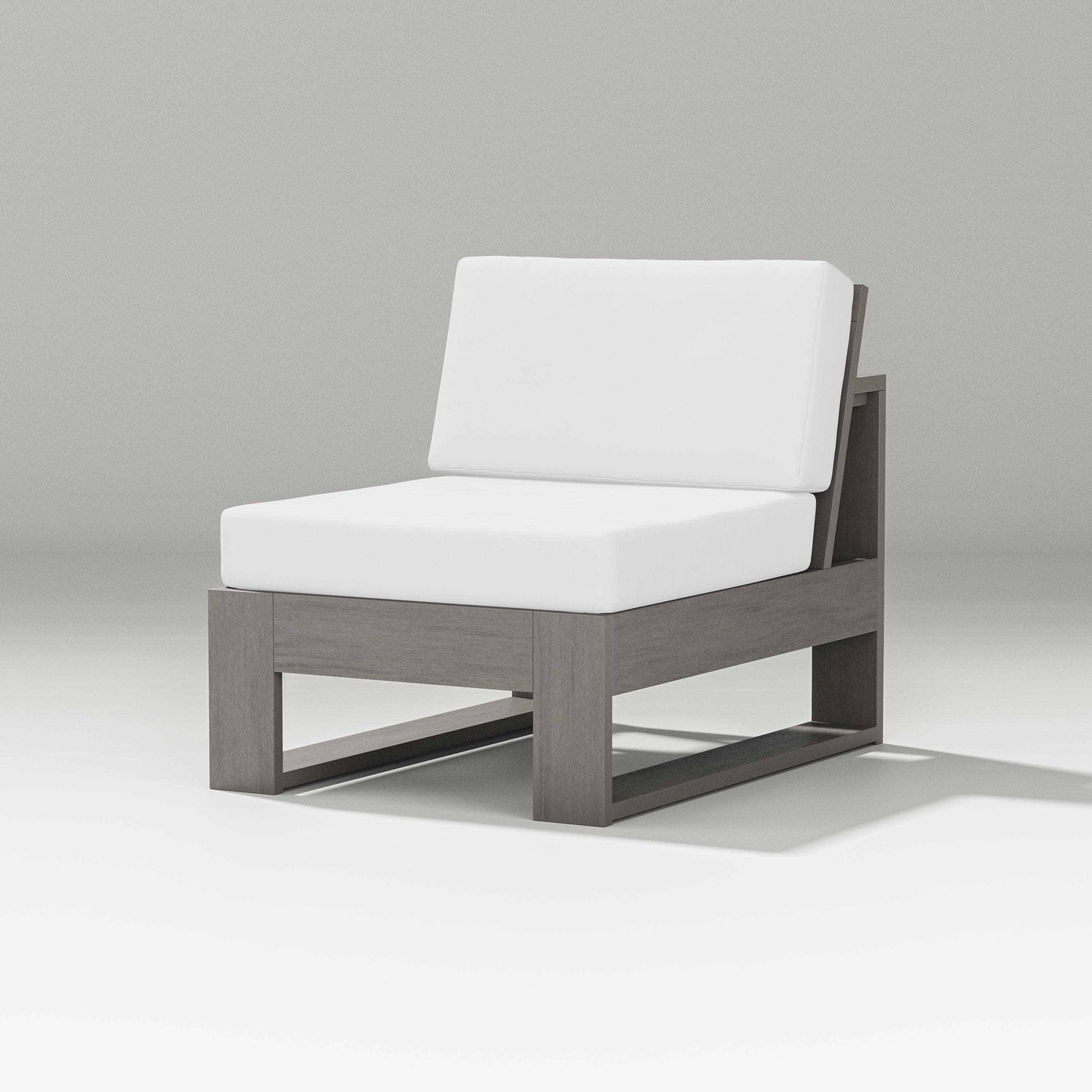 Latitude Modular Armless Chair in Driftwood / Natural